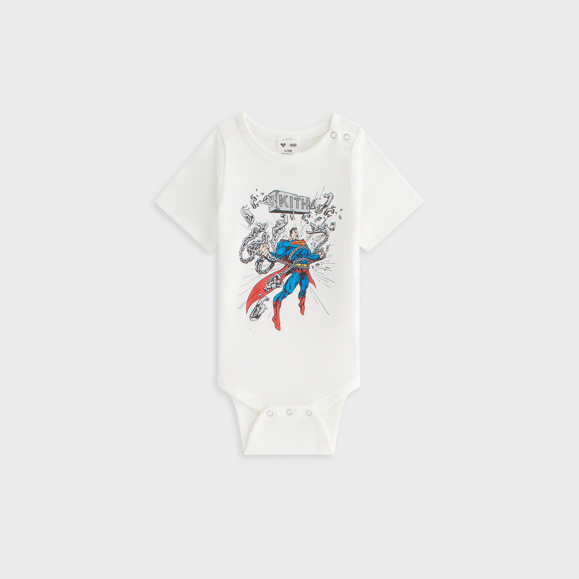 Superman | Kith Baby Chains Vintage Bodysuit - White