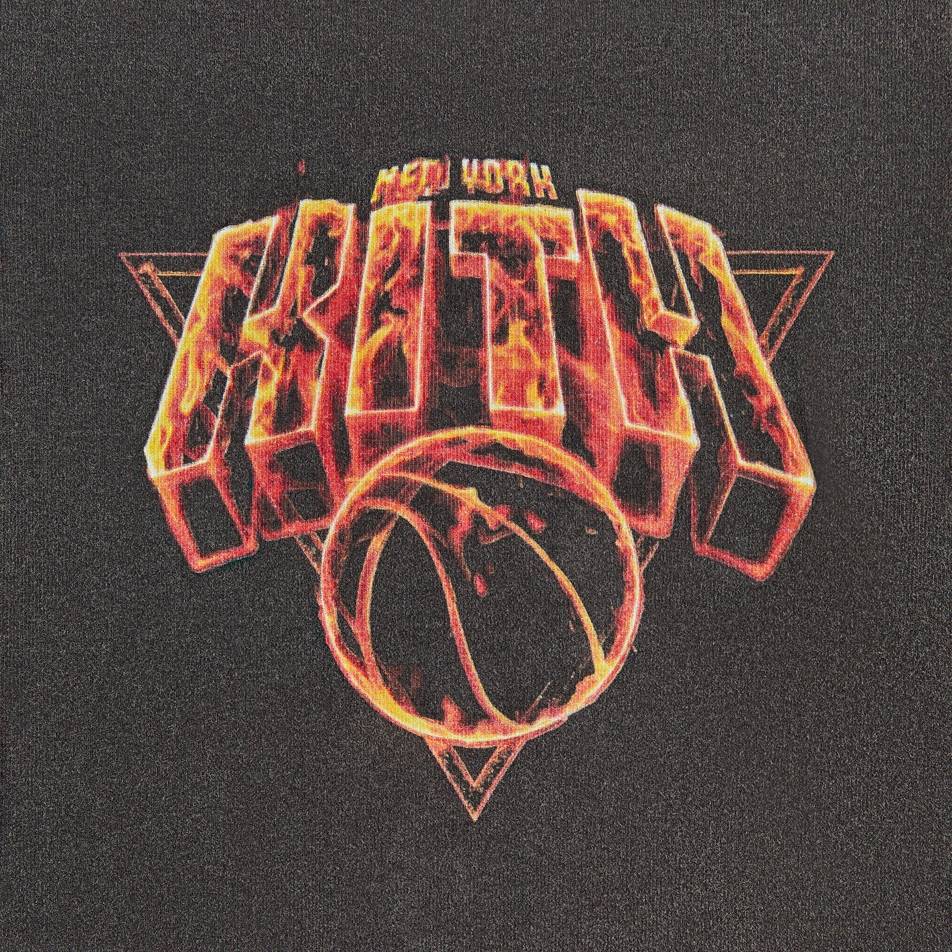 Kith Baby for the New York Knicks Vintage Fire Bodysuit - Black