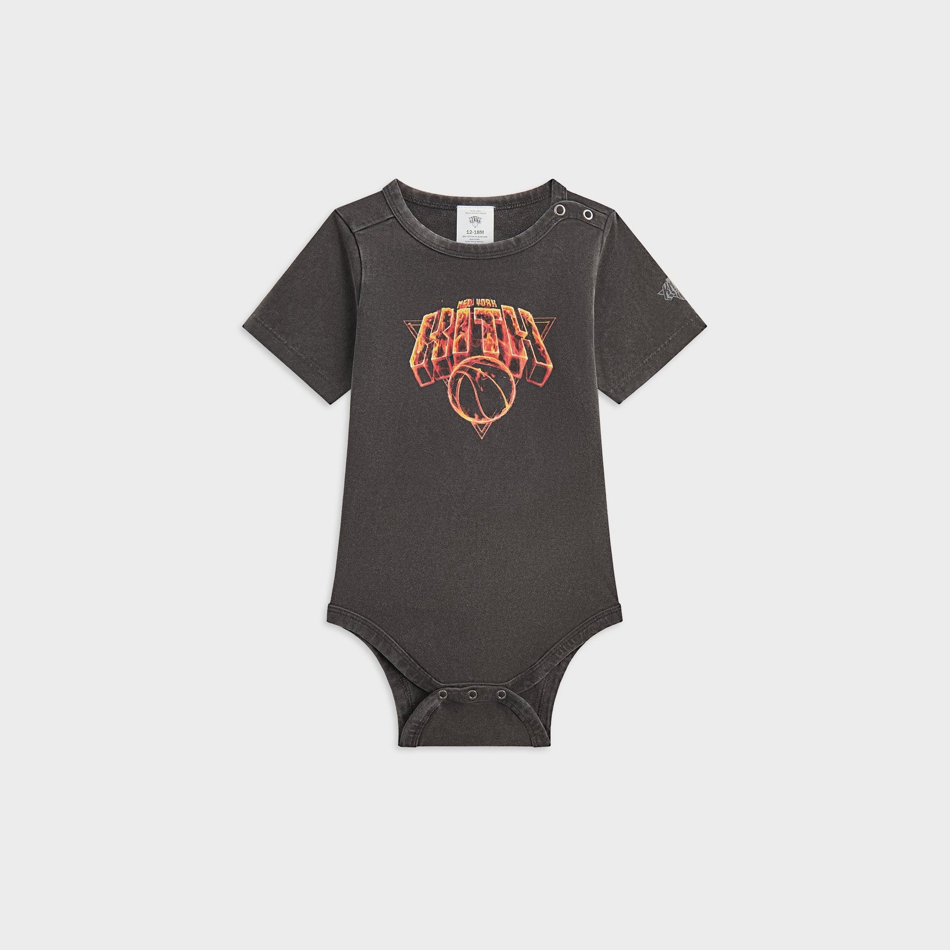 Kith Baby for the New York Knicks Vintage Fire Bodysuit - Black