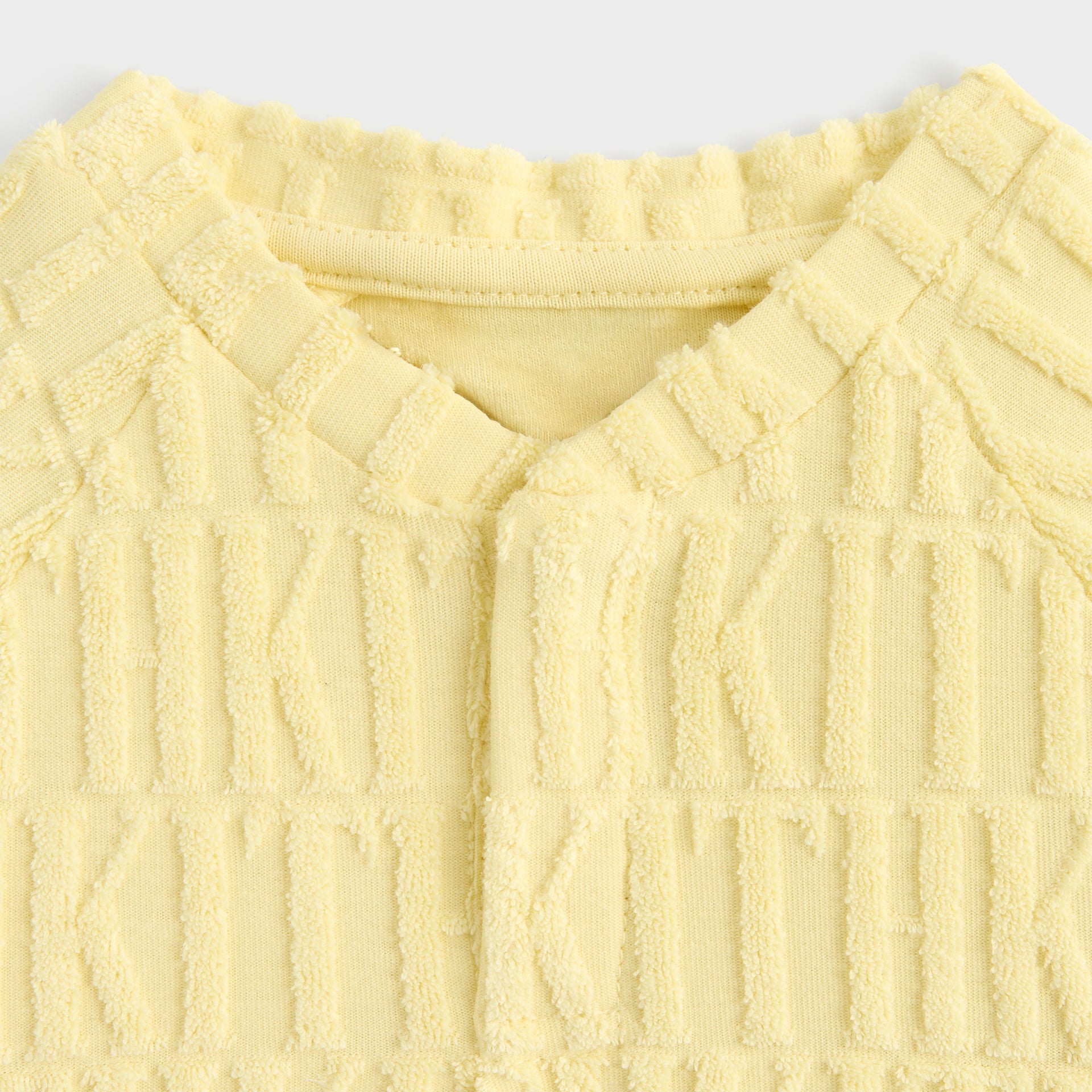 Kith Baby Monogram Terry Henley Romper - Ray