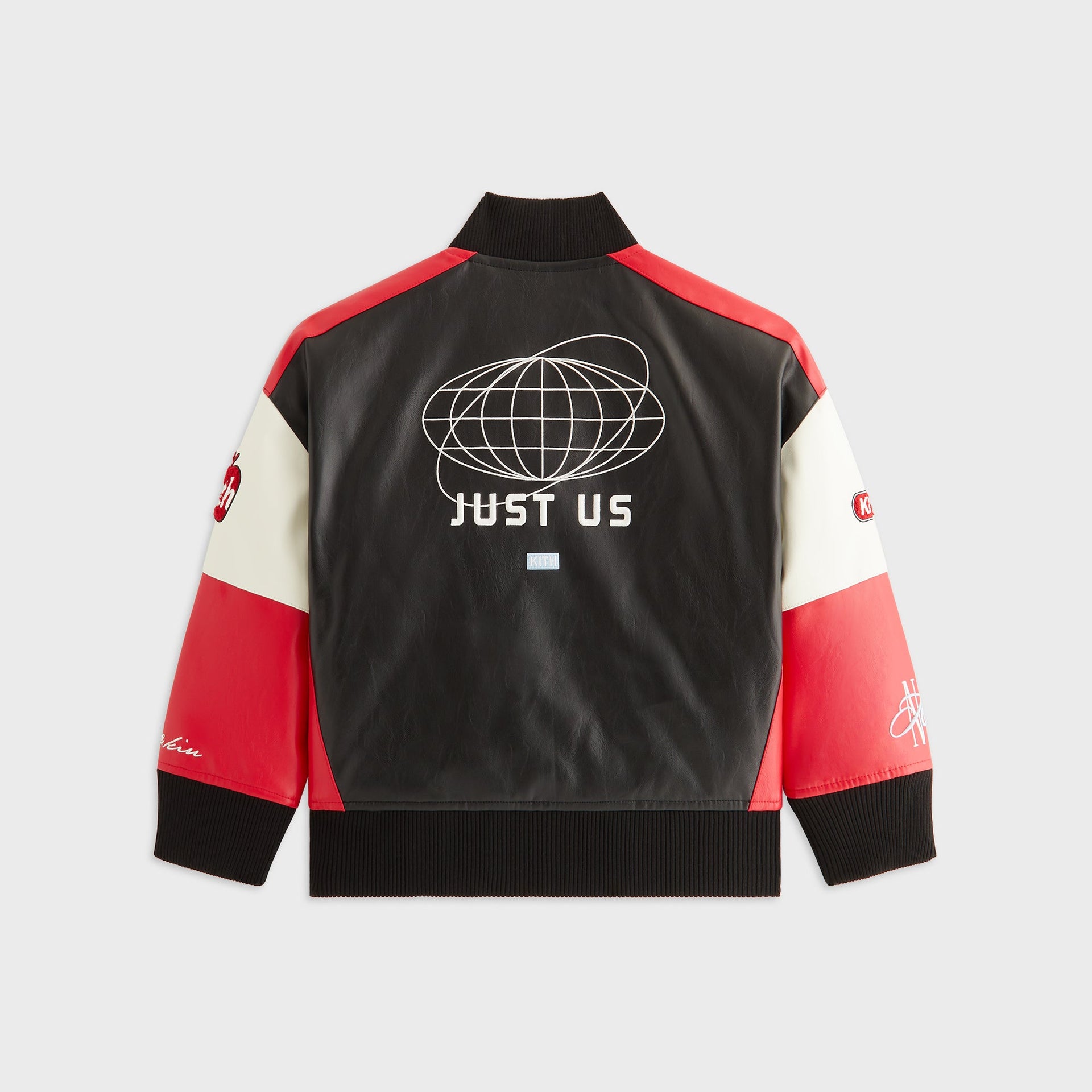 Kith Kids Blocked Coaches Bomber Jacket - Black