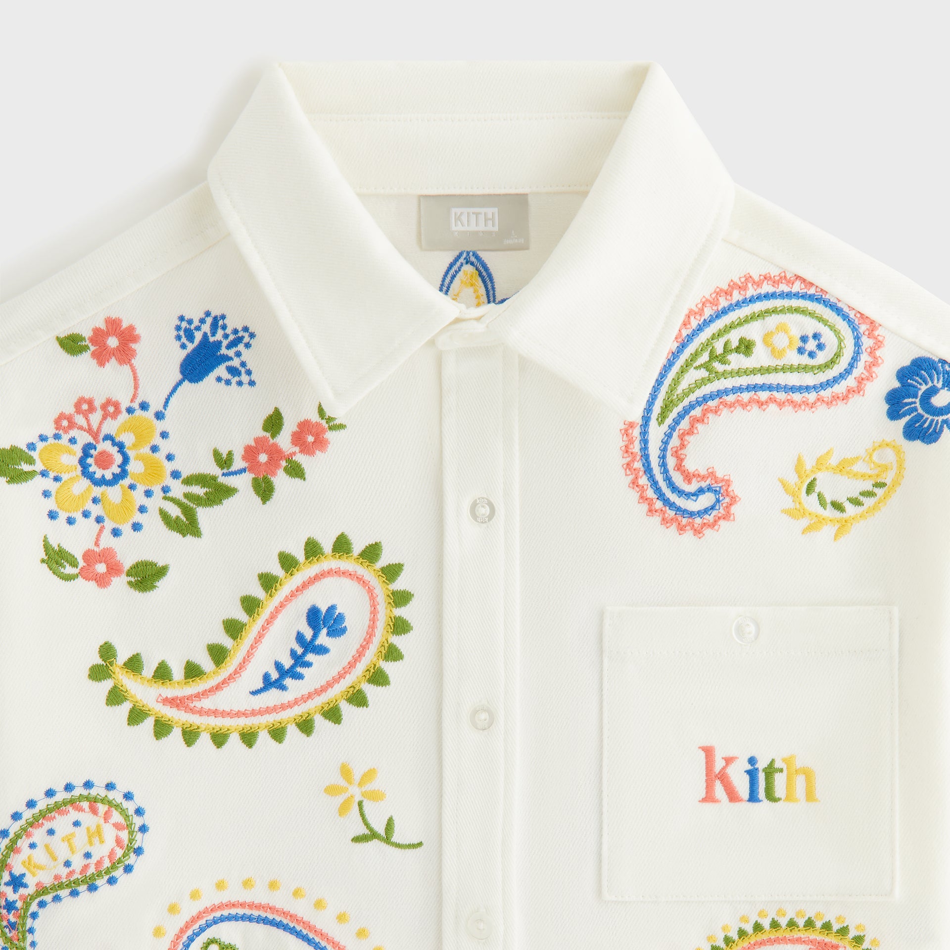 Kith Kids Floral Paisley Apollo Shirt in Silk