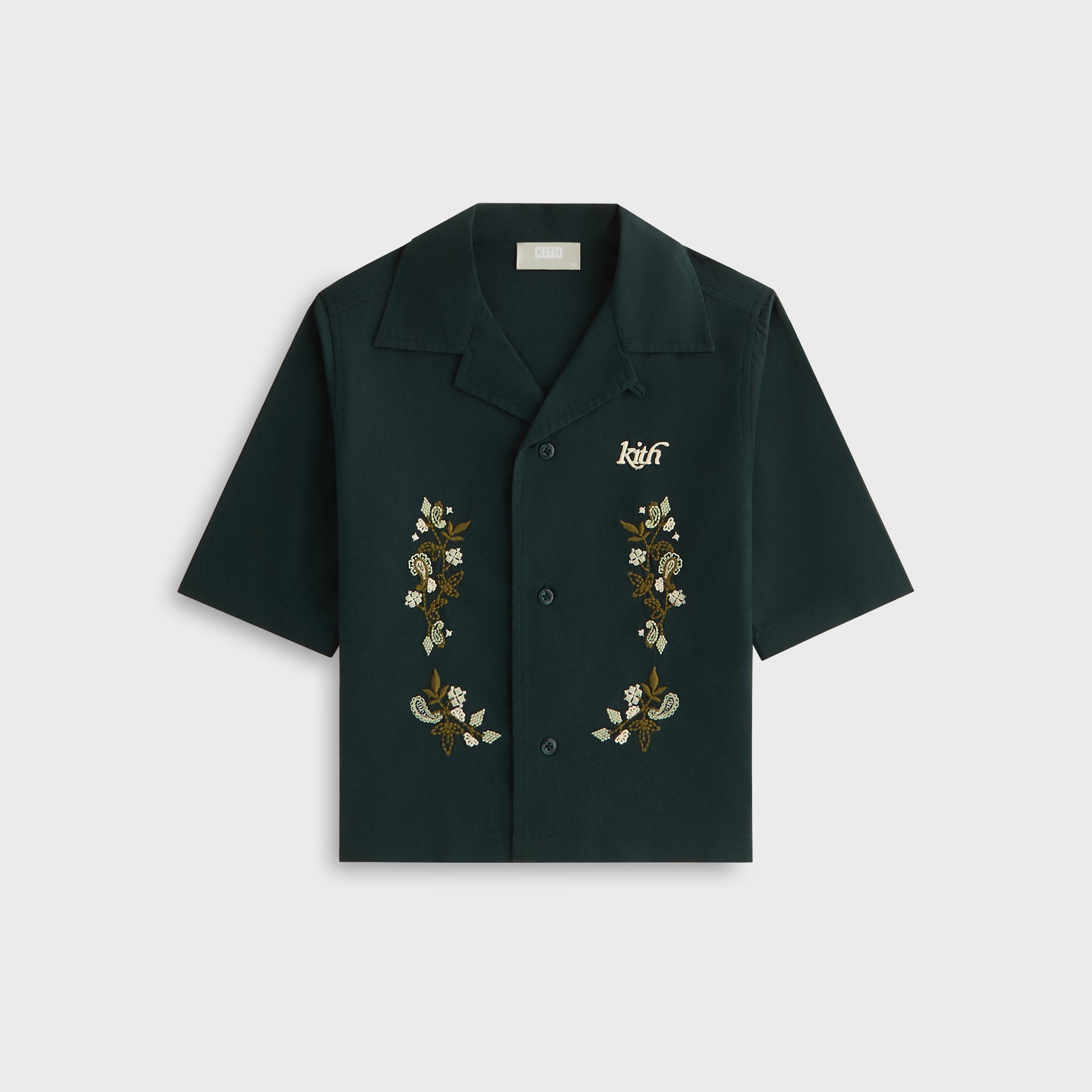 Kith Kids Novelty Thompson Camp Collar Shirt in Stadium