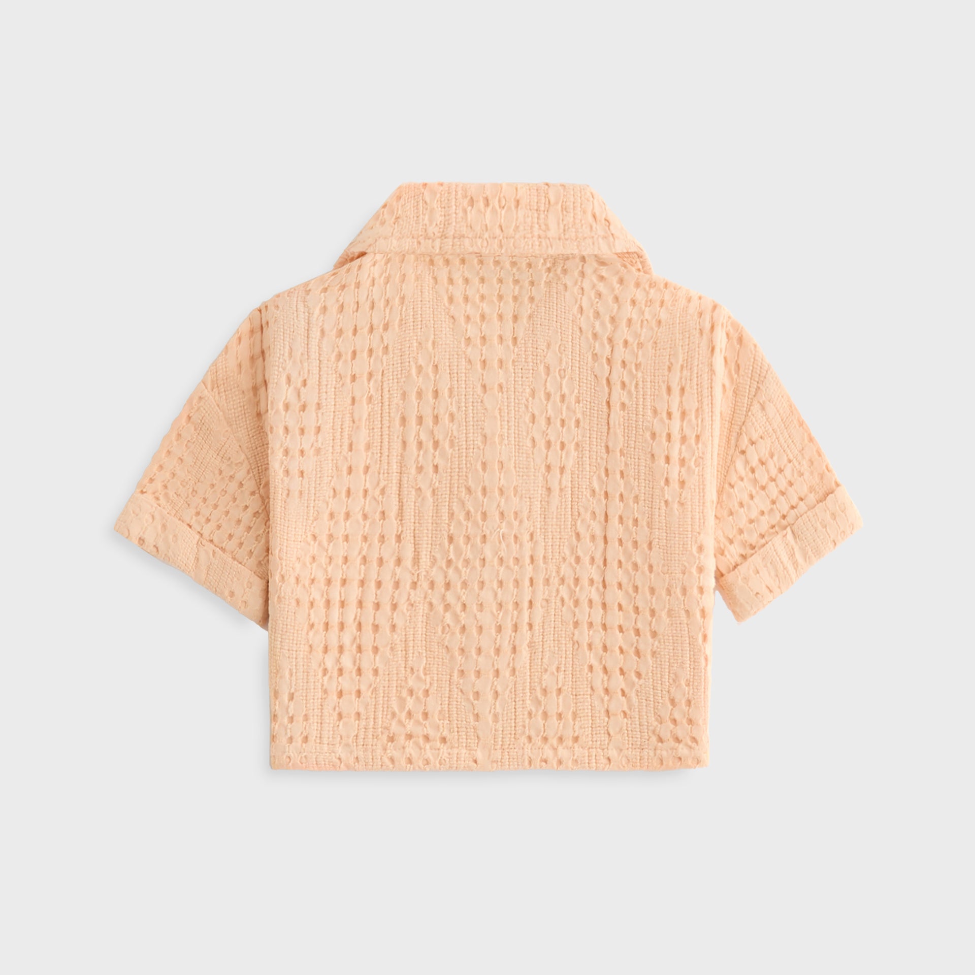 Kith Kids Jayda Cropped Textured Camp Shirt in Mycena