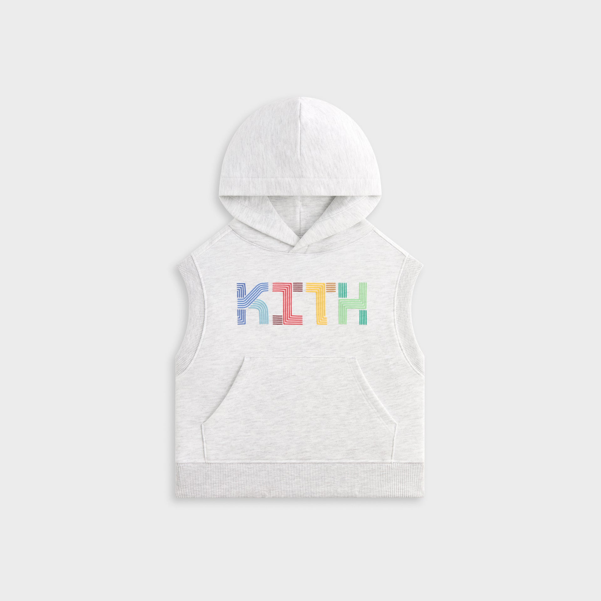 Kith Kids Pathways Sleeveless Hoodie - Light Heather Grey