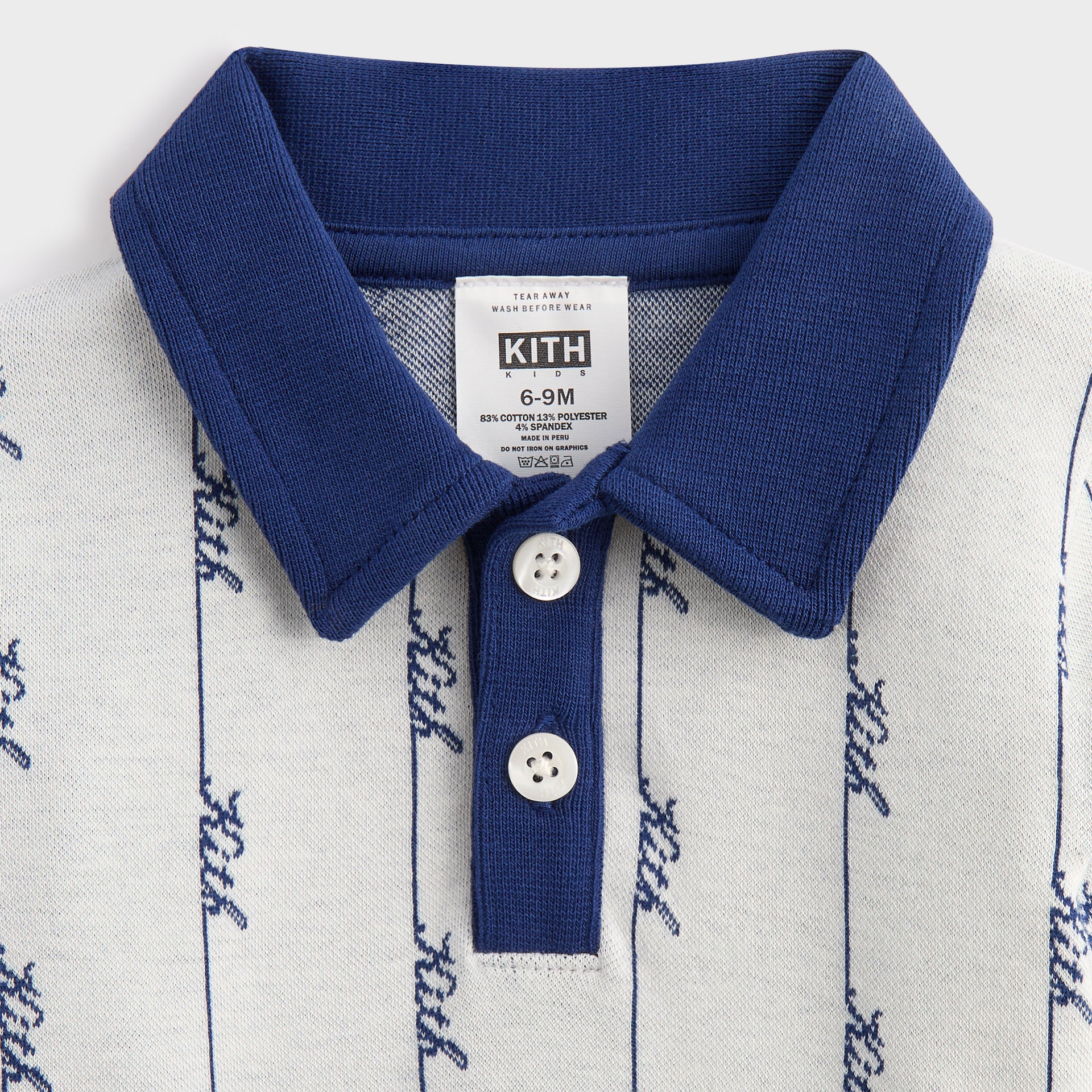 Kith Kids Script Knit Tilden Polo - Sandrift