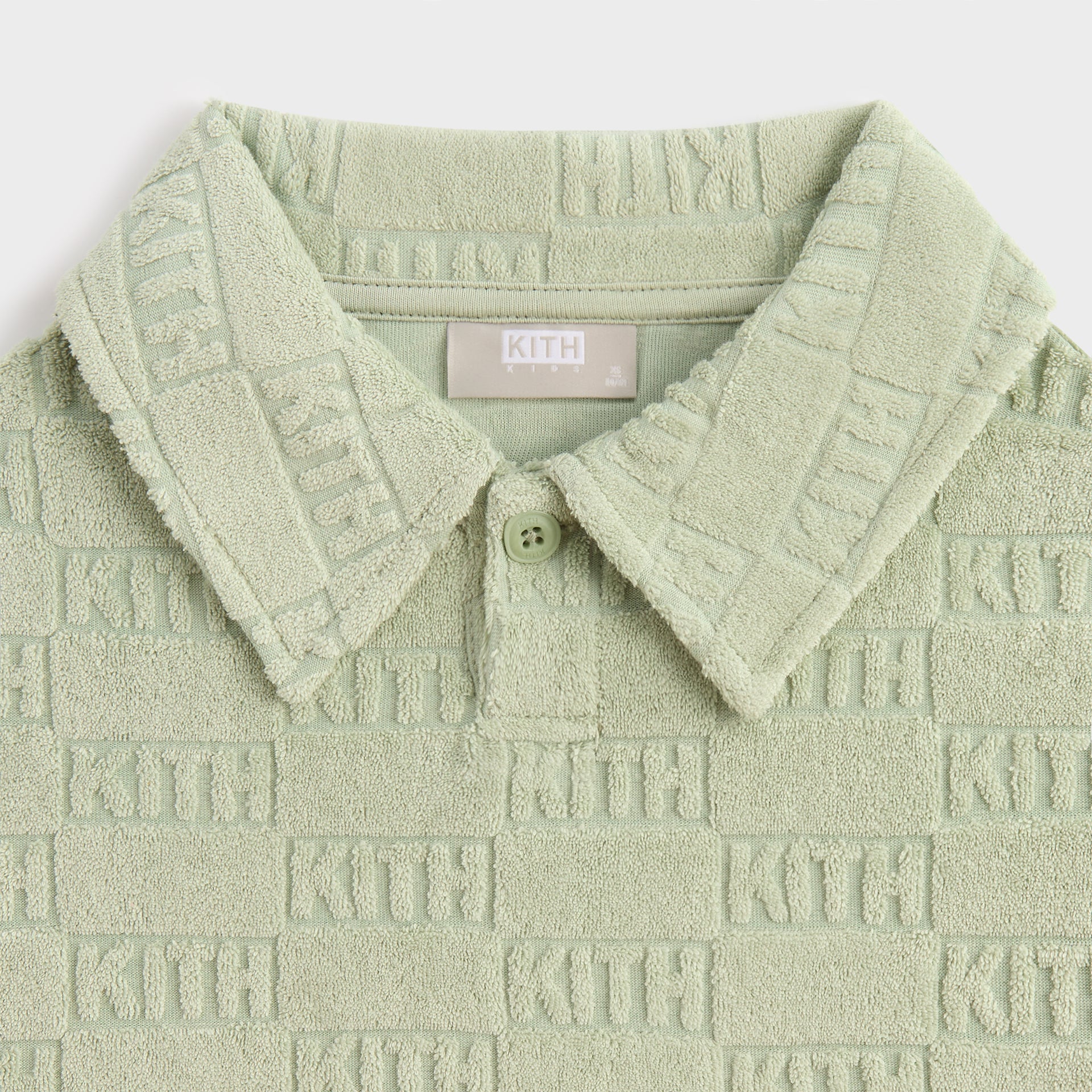 Kith Kids Monogram Pullover Terry Polo - Tranquility