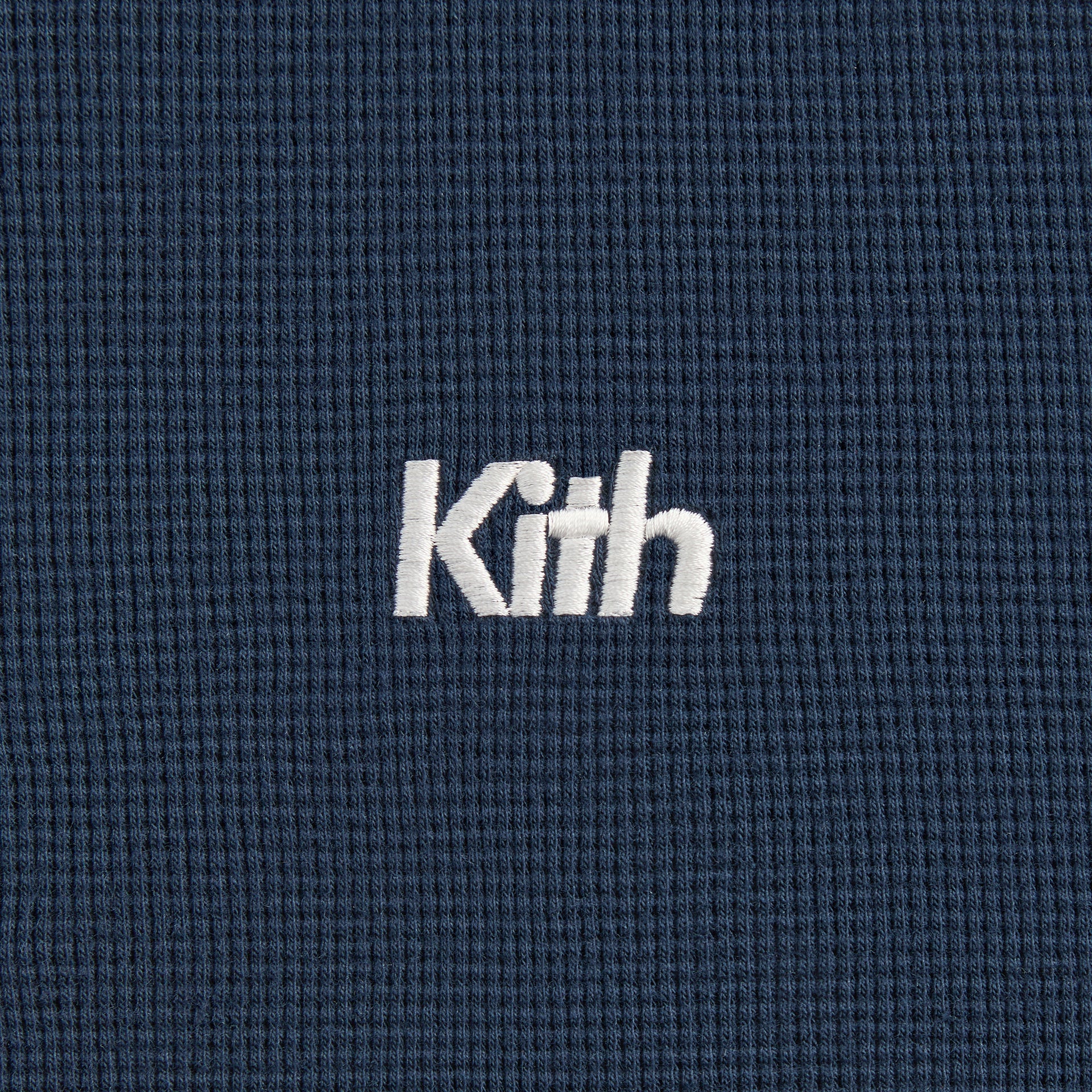 Kith Kids Waffle Nelson Quarter Zip Hoodie - Nocturnal