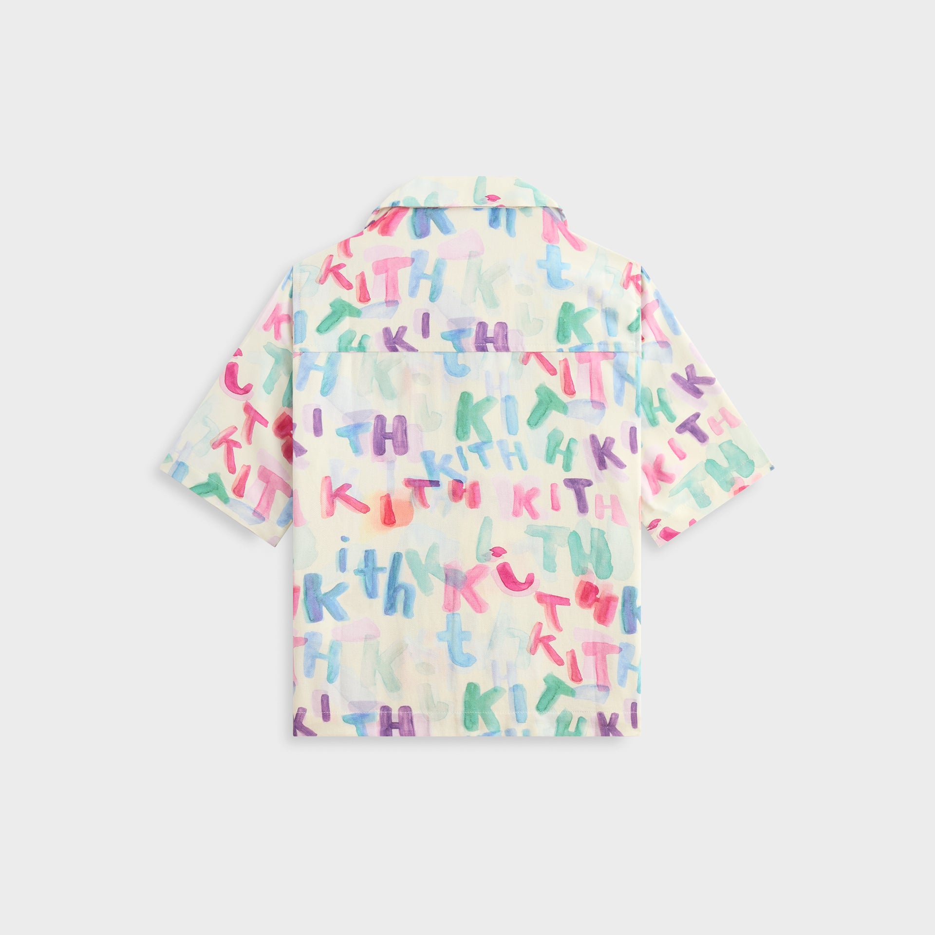 Kith Kids Watercolor Camp Shirt - White