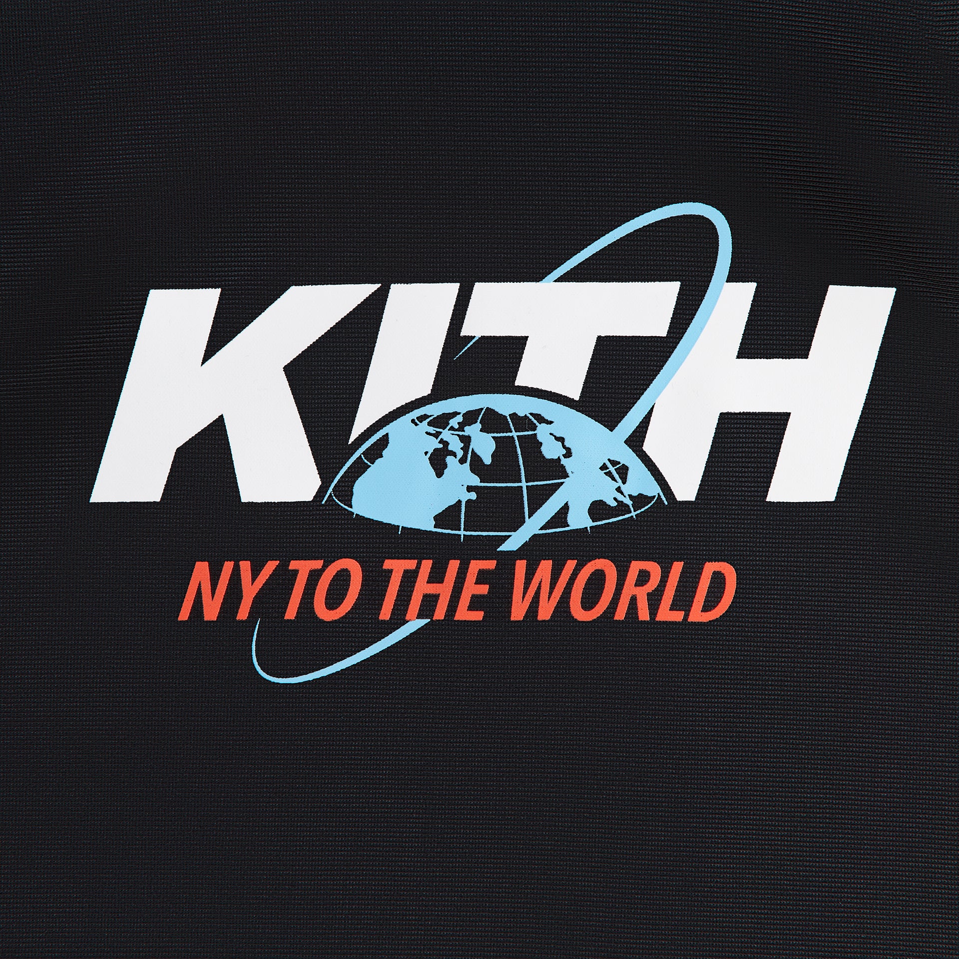 Kith Kids NY to the World Unisphere Faille Jersey - Black
