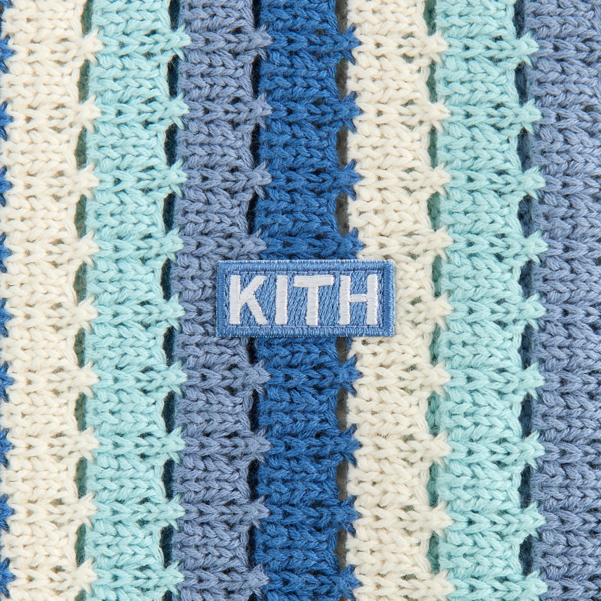 Kith Kids Open Knit Pullover Polo - Blue Skies