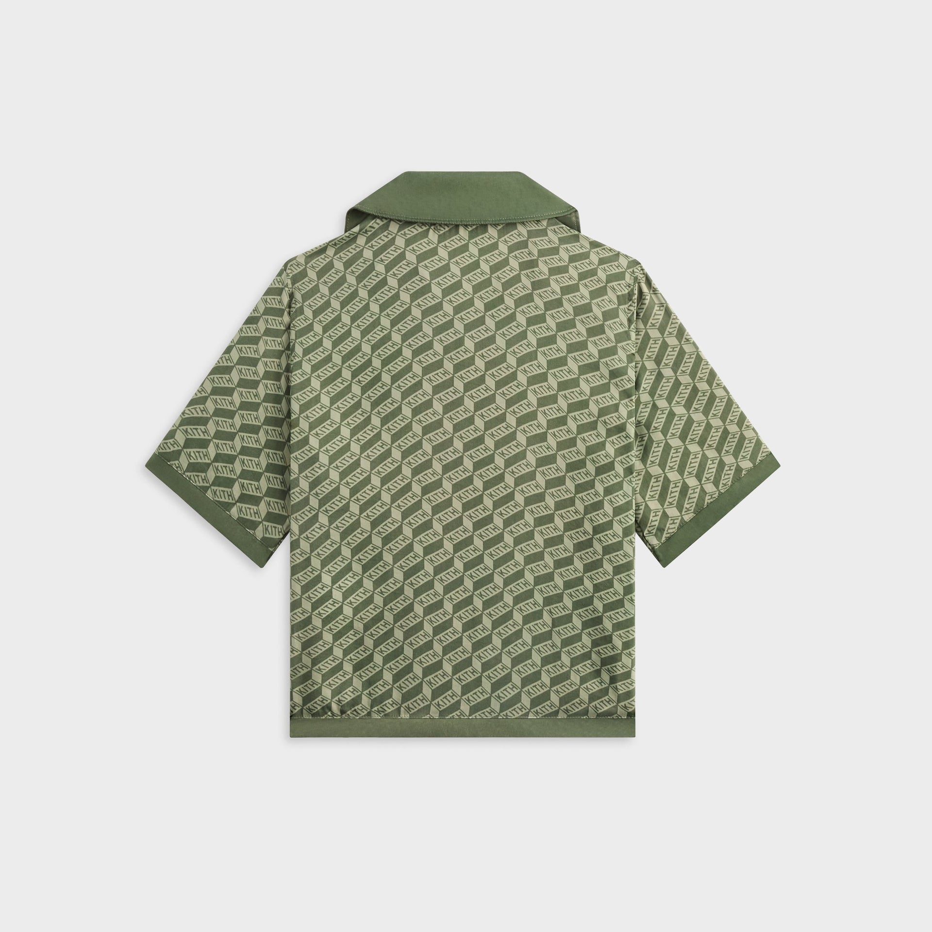 Kith Kids Monogram Thompson Camp Shirt - Spear