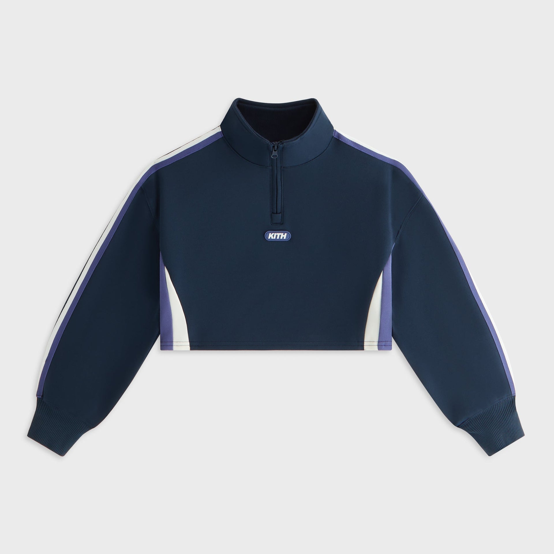 Kith Kids Blocked Cropped Jasper Quarter Zip - Nocturnal