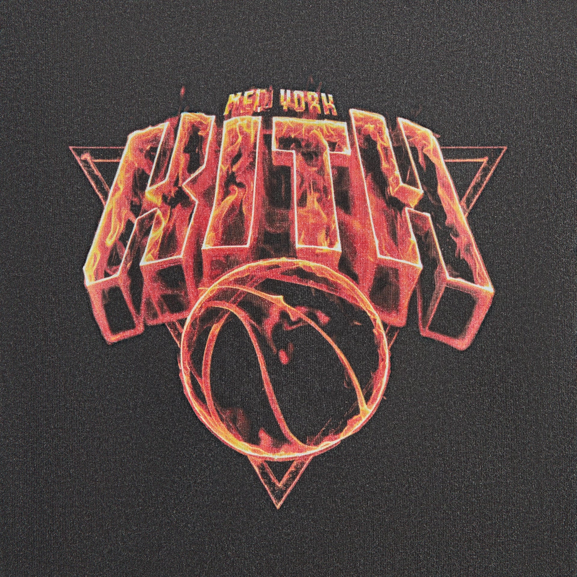 Kith Kids for the New York Knicks Vintage Fire Tee - Black
