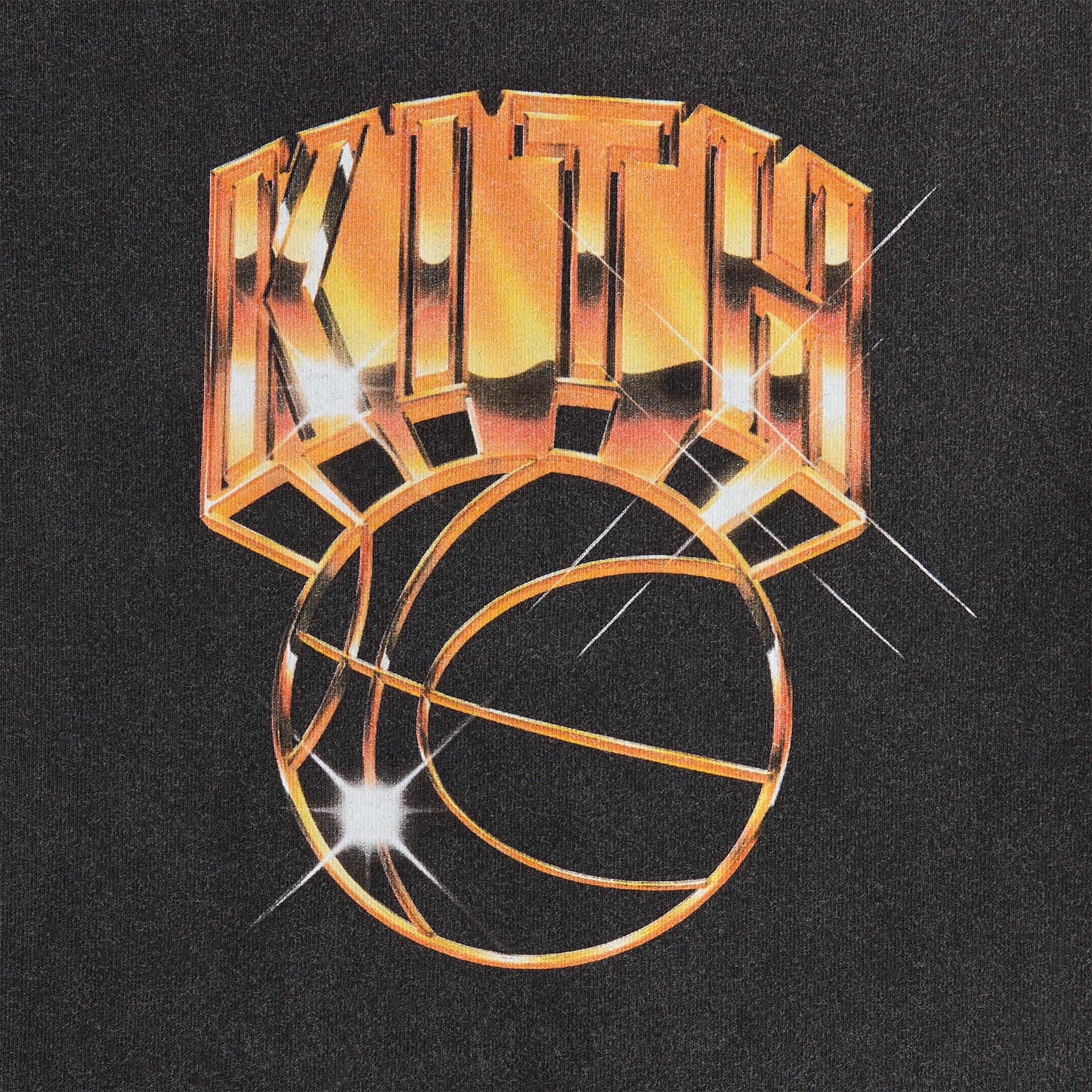 Kith Kids for the New York Knicks Gold Vintage Tee - Black