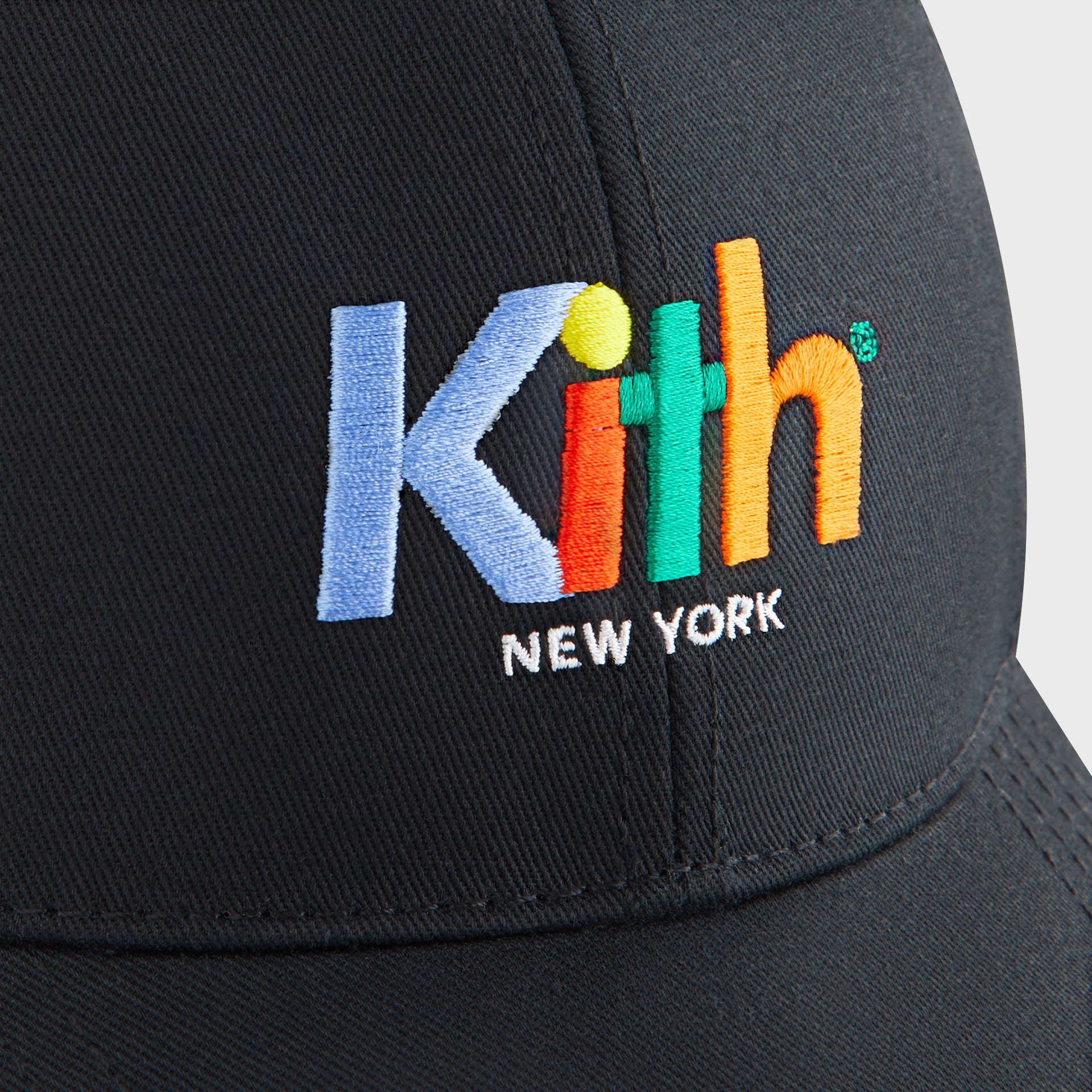 Kith Kids Multi Color Logo Classic Cap - Black Beauty