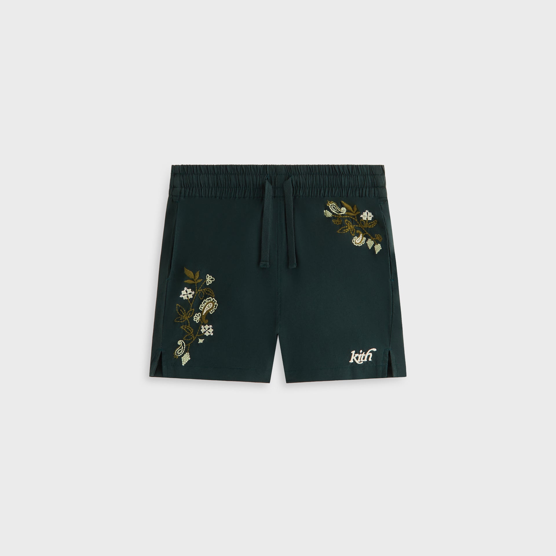 Kith Kids Novelty Embroidered Thompson Camp Short in Stadium