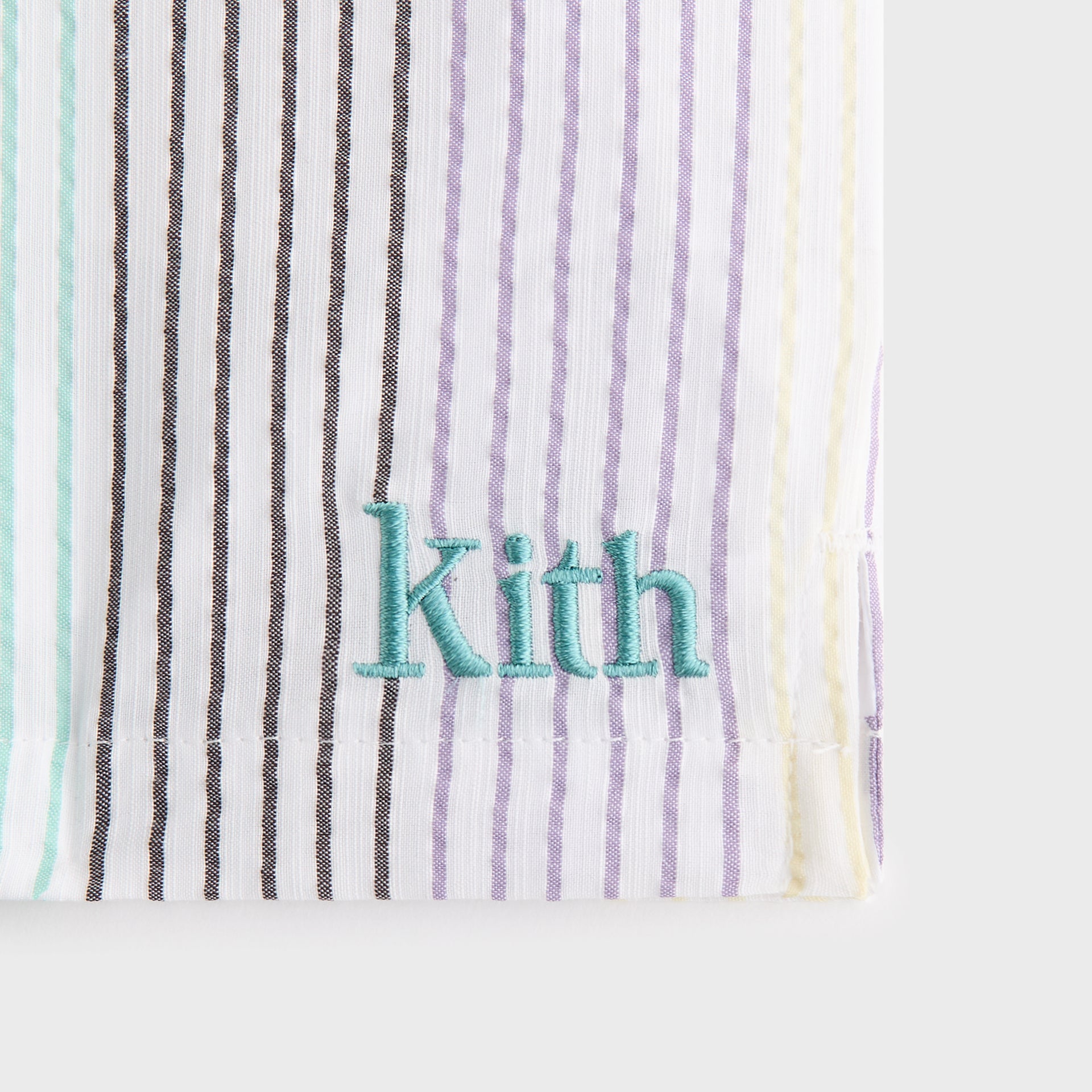 Kith Kids Striped Thompson Camp Short in Mykonos