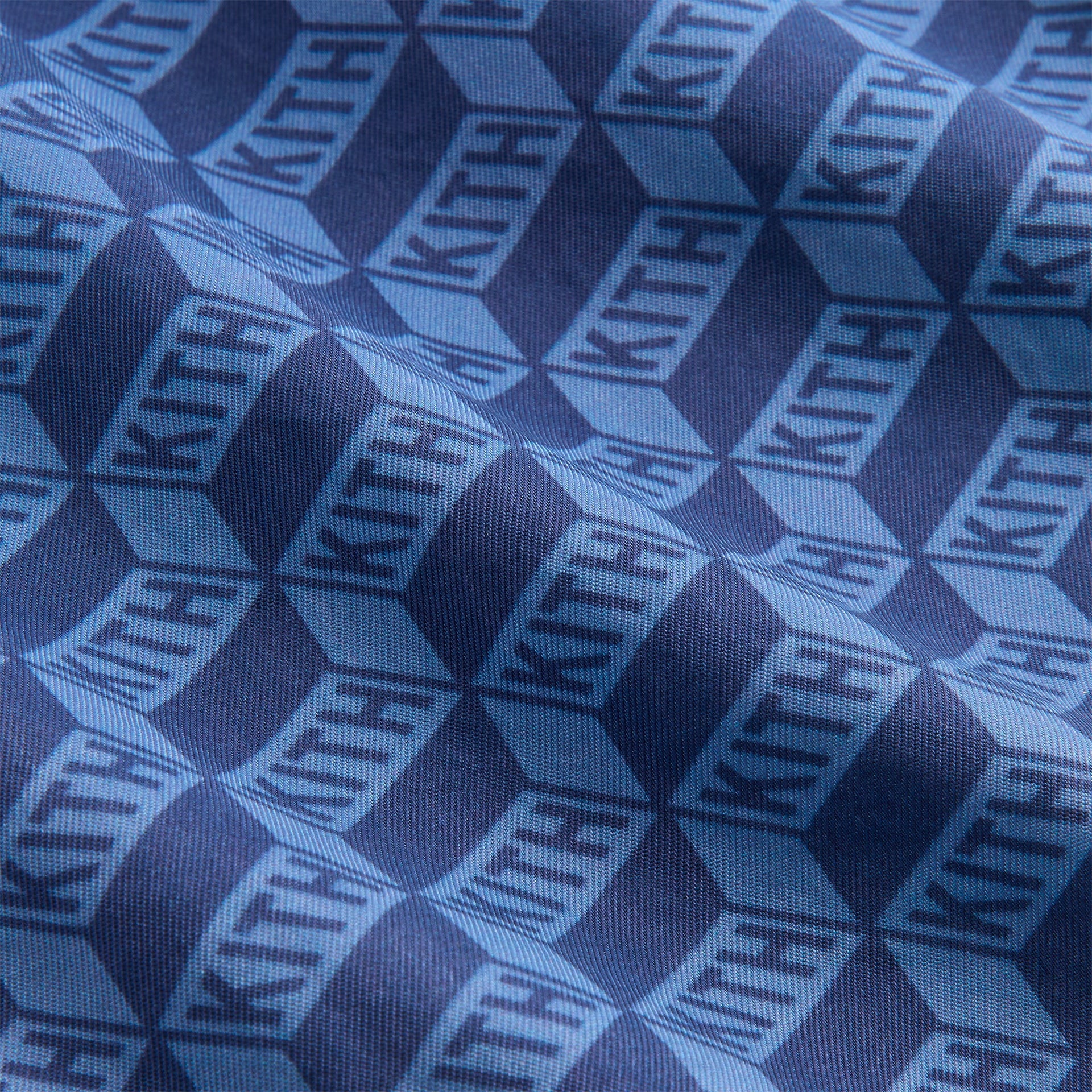 Kith Kids Monogram Camp Shirt Dress - Atlantic