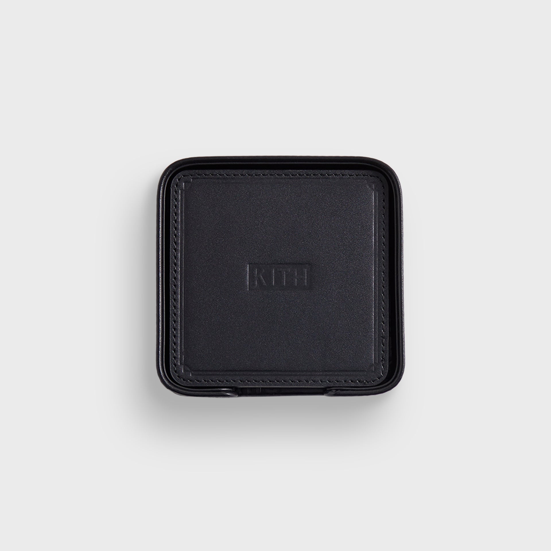 Kith Monogram Leather Coasters - Black