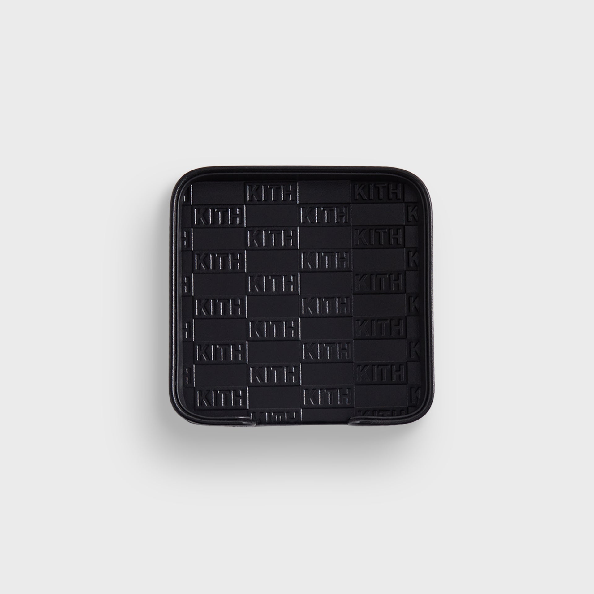 Kith Monogram Leather Coasters - Black