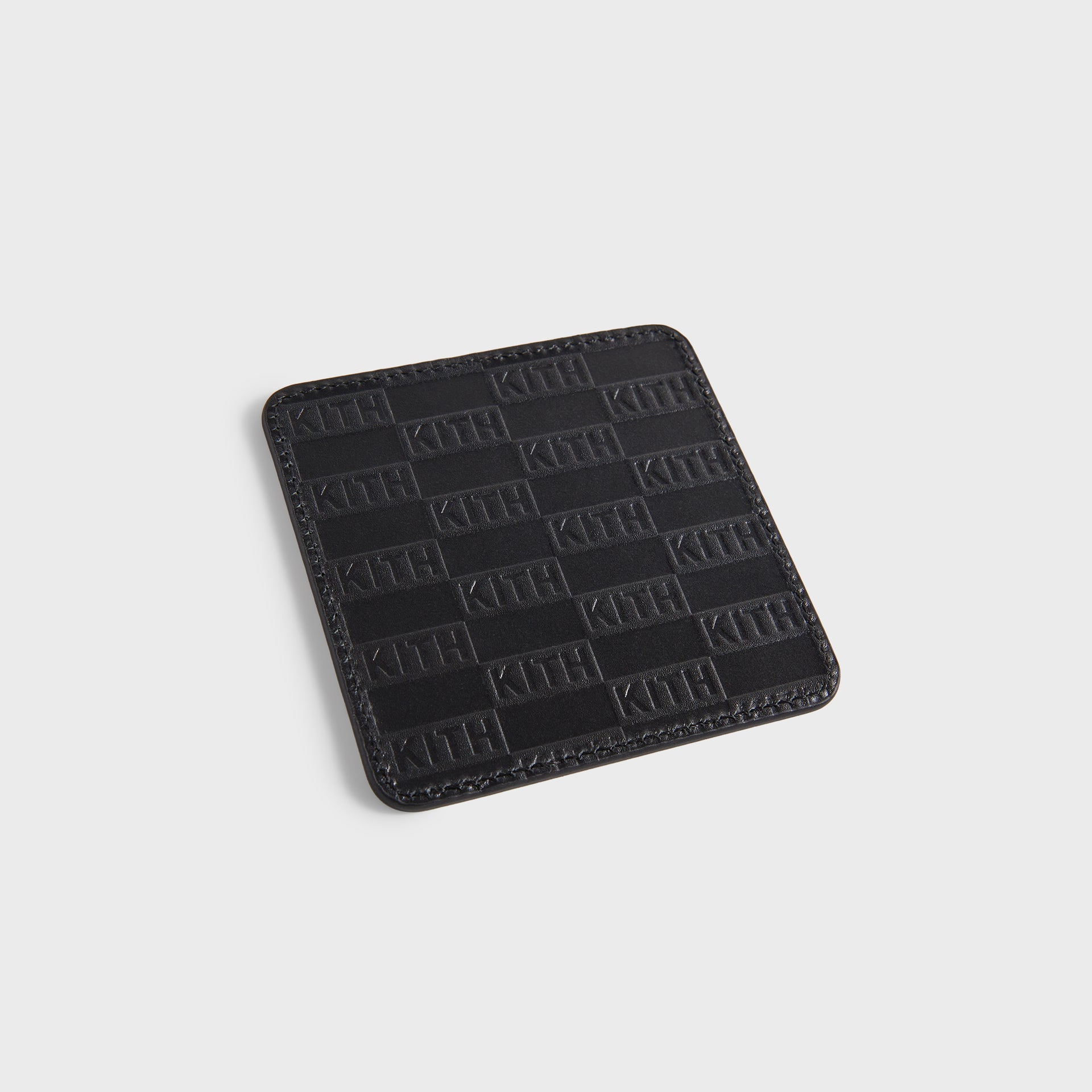 Kith Monogram Leather Coasters - Black