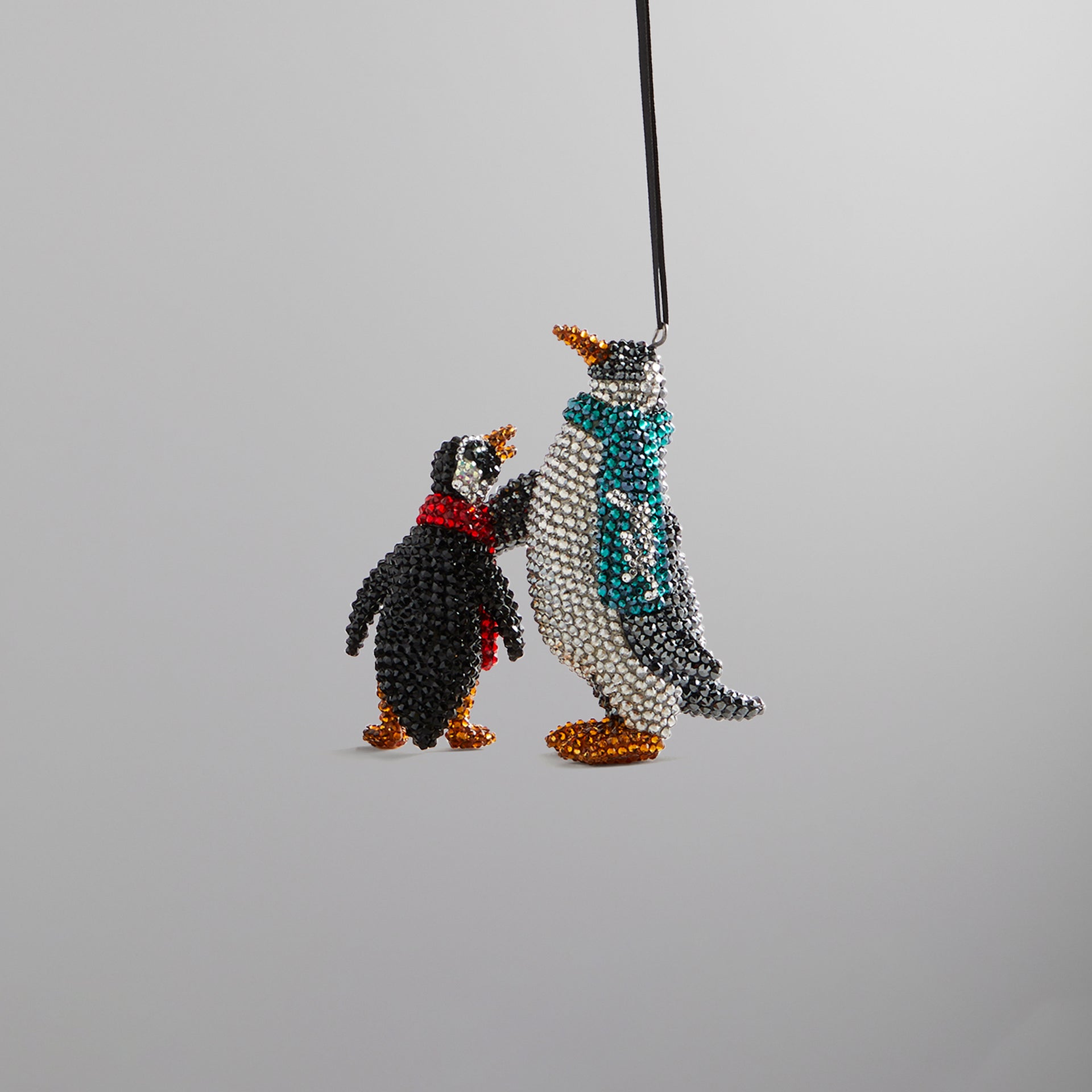 Kithmas Penguin with Swarovski® Crystals - Jet Hematite / Crystal Silver Shade