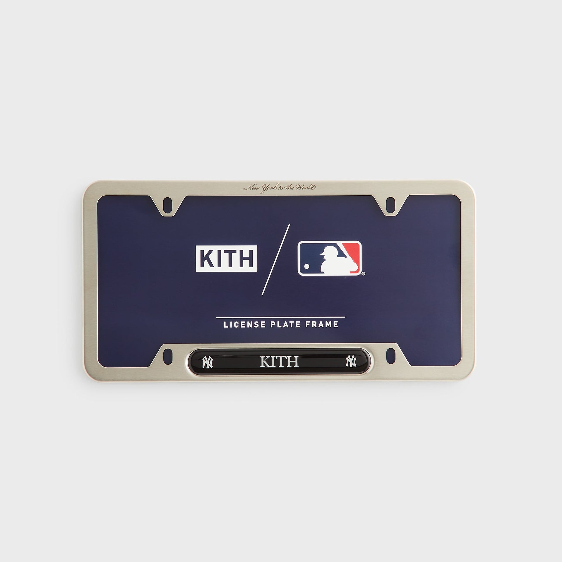 Kith for the New York Yankees License Plate - Silver