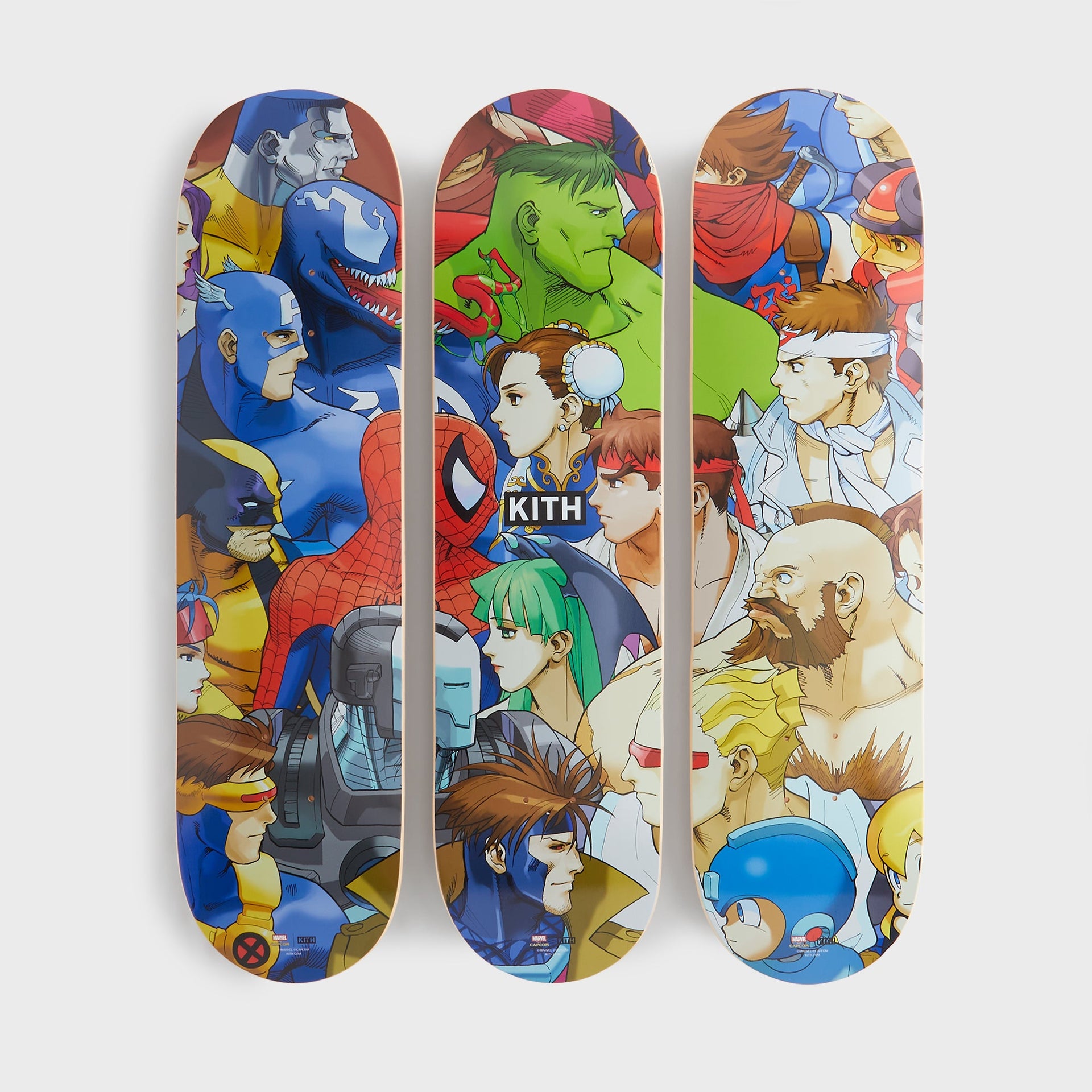 Marvel vs. Capcom | Kith Triptych Set of 3 Skatedeck - Multi