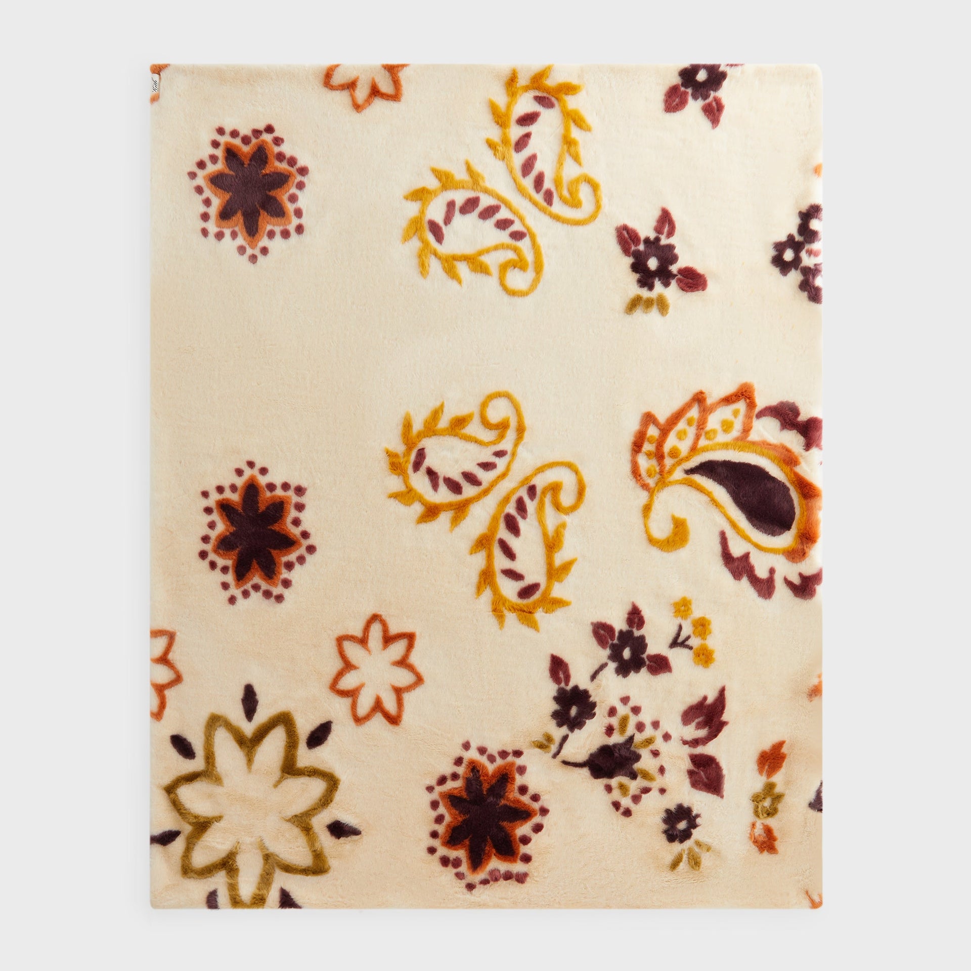 Kith Paisley Faux Fur Blanket - Sandrift