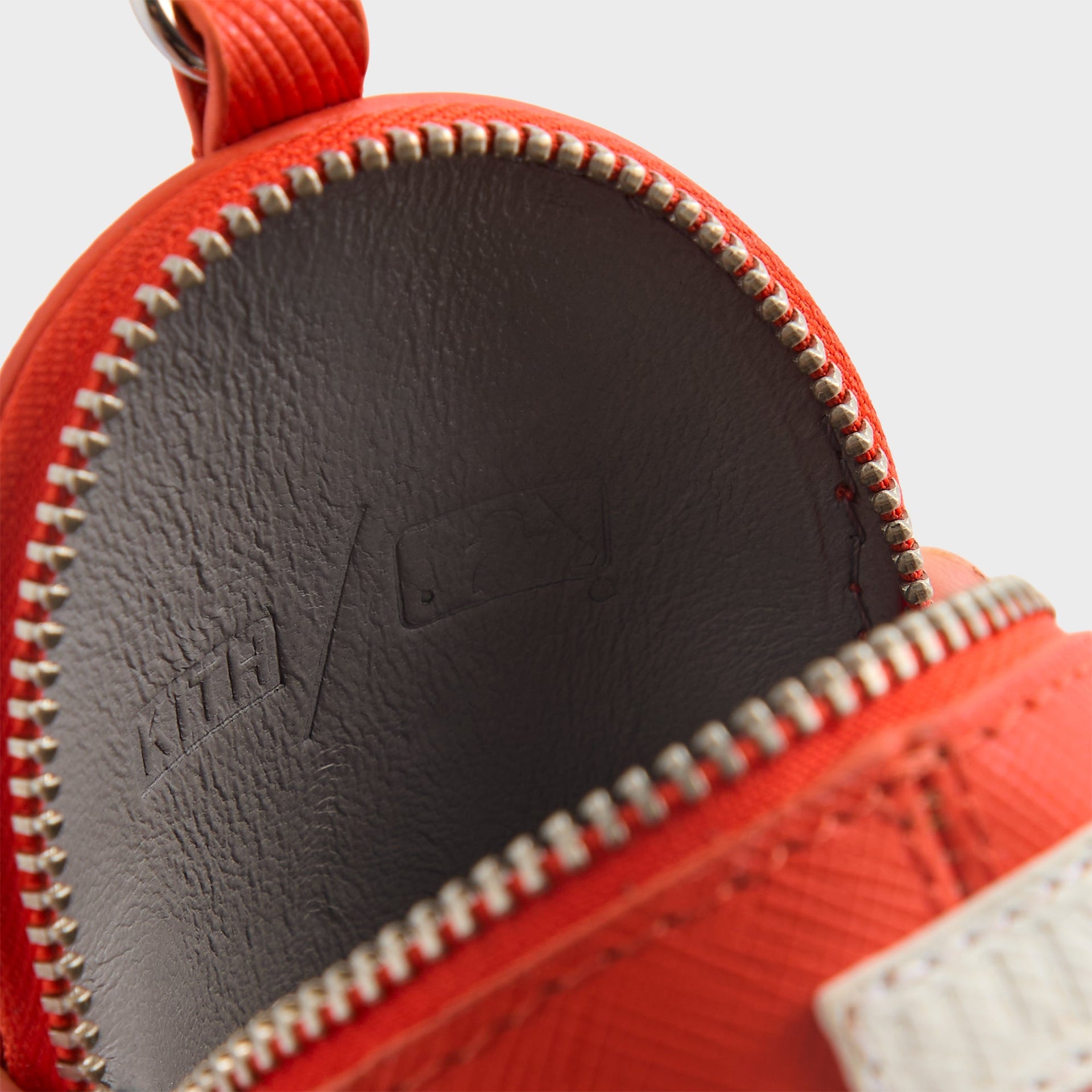 Kith for the New York Yankees Baseball Cap Leather Pouch - Poppy