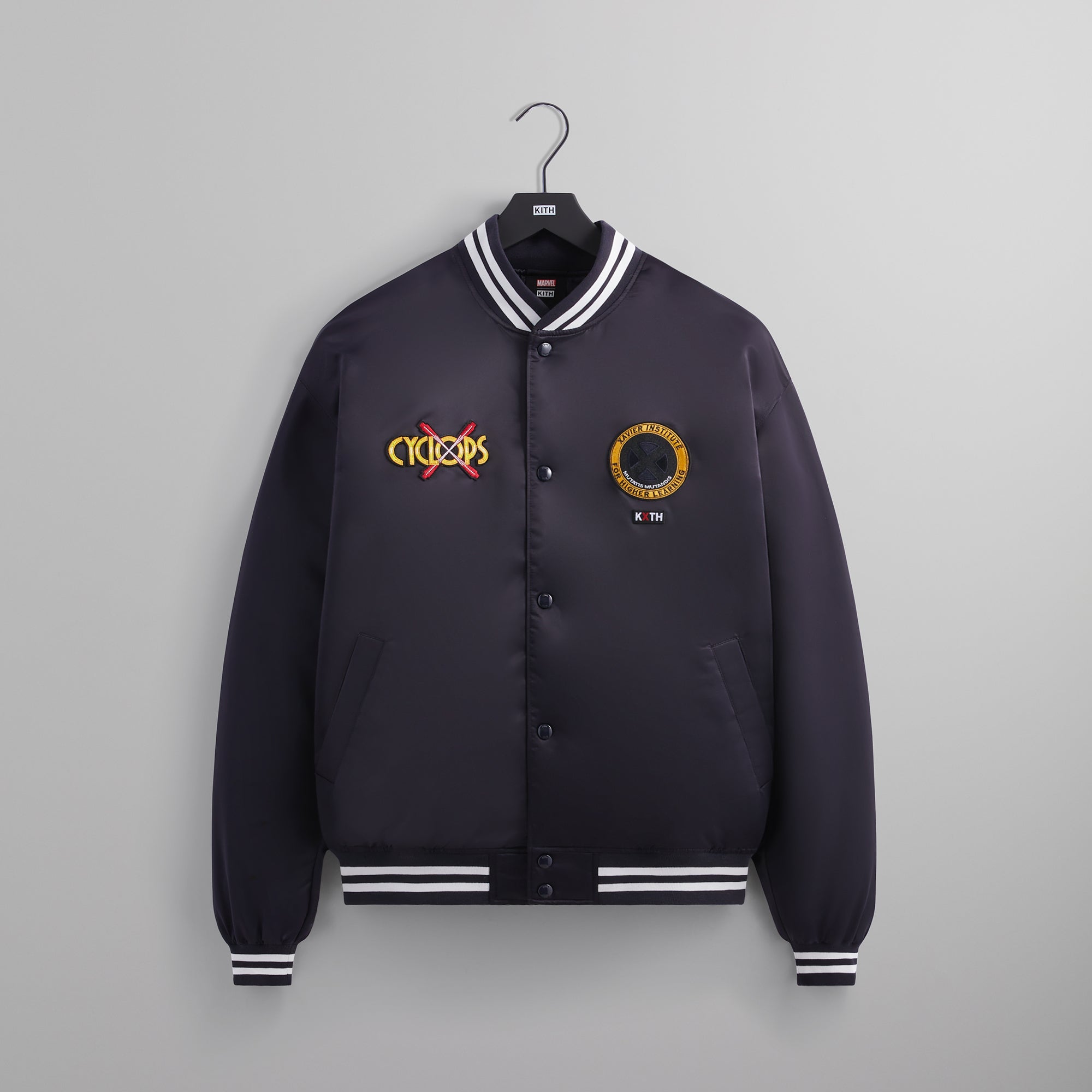 Marvel | Kith for X-Men Cyclops Satin Bomber Jacket - Ink