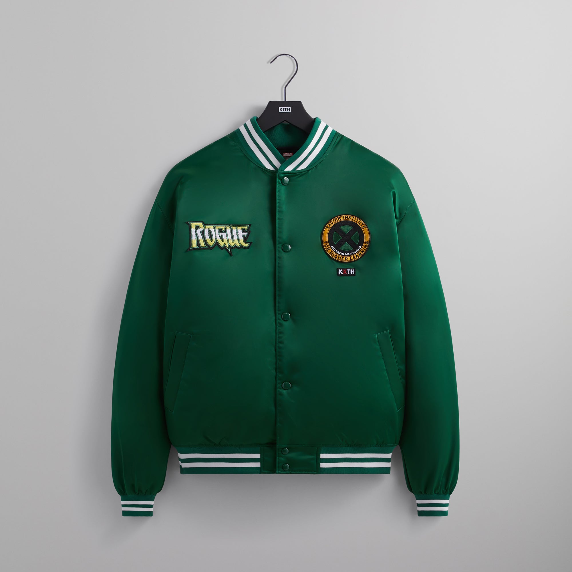 Marvel | Kith for X-Men Rogue Satin Bomber Jacket - Conifer
