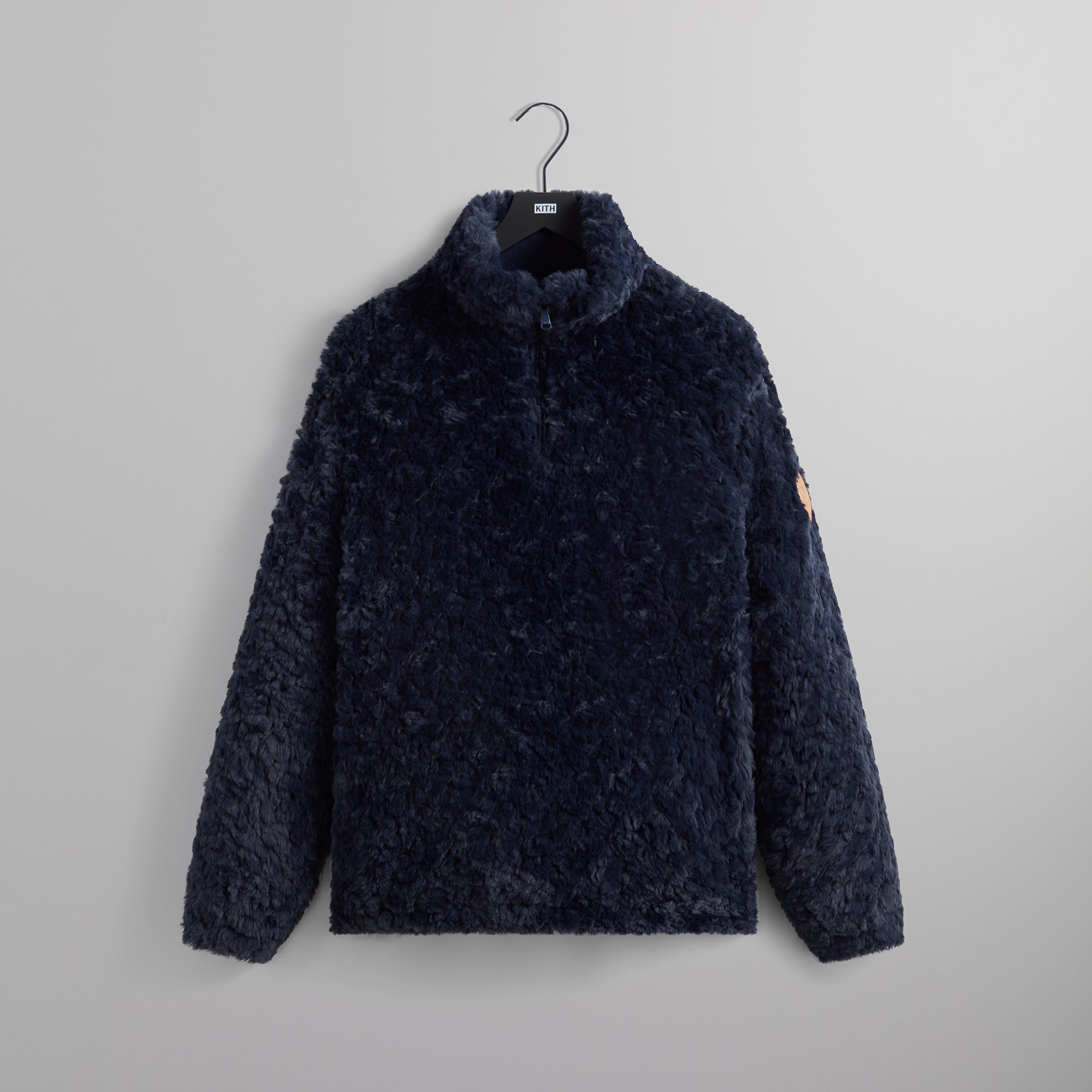 Kith Claremont Shaggy Sherpa Quarter Zip - Nocturnal