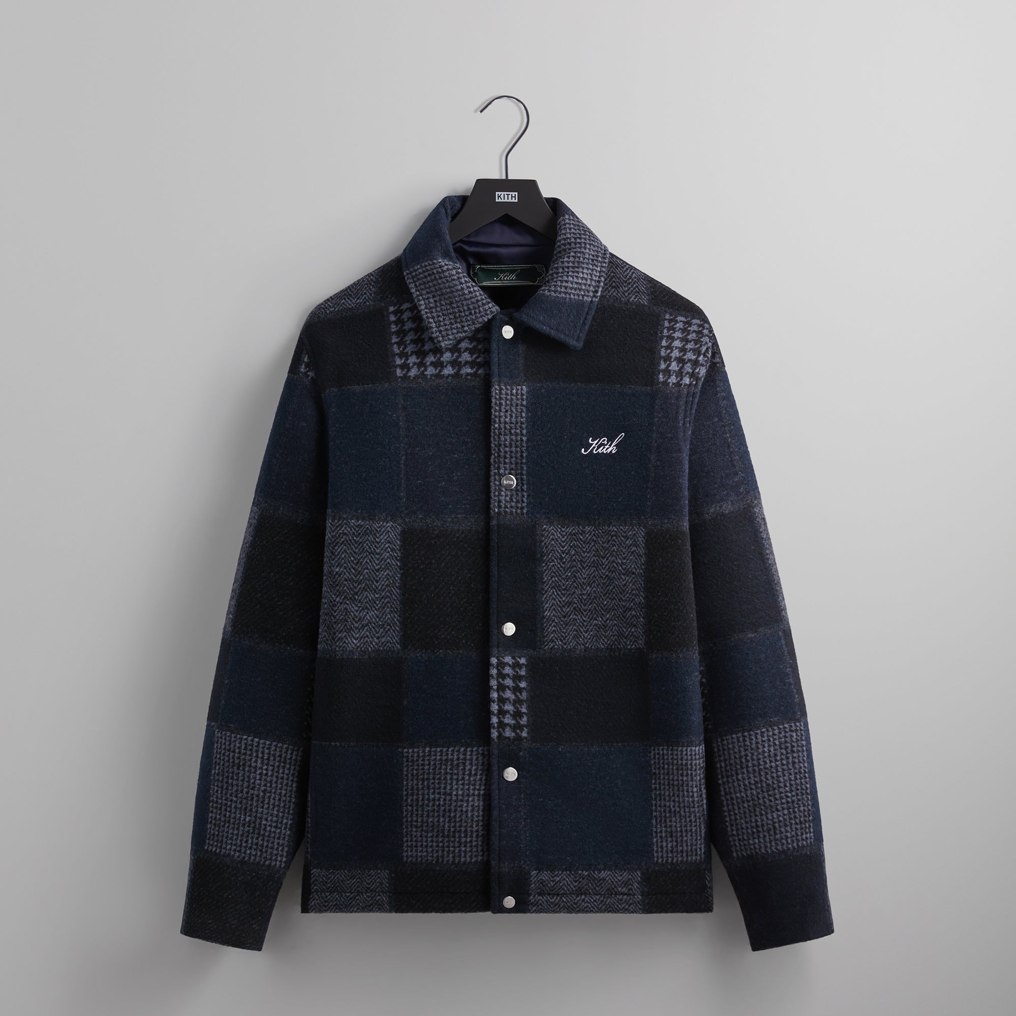 Kith Patchwork Wool Coaches Jacket - Nocturnal