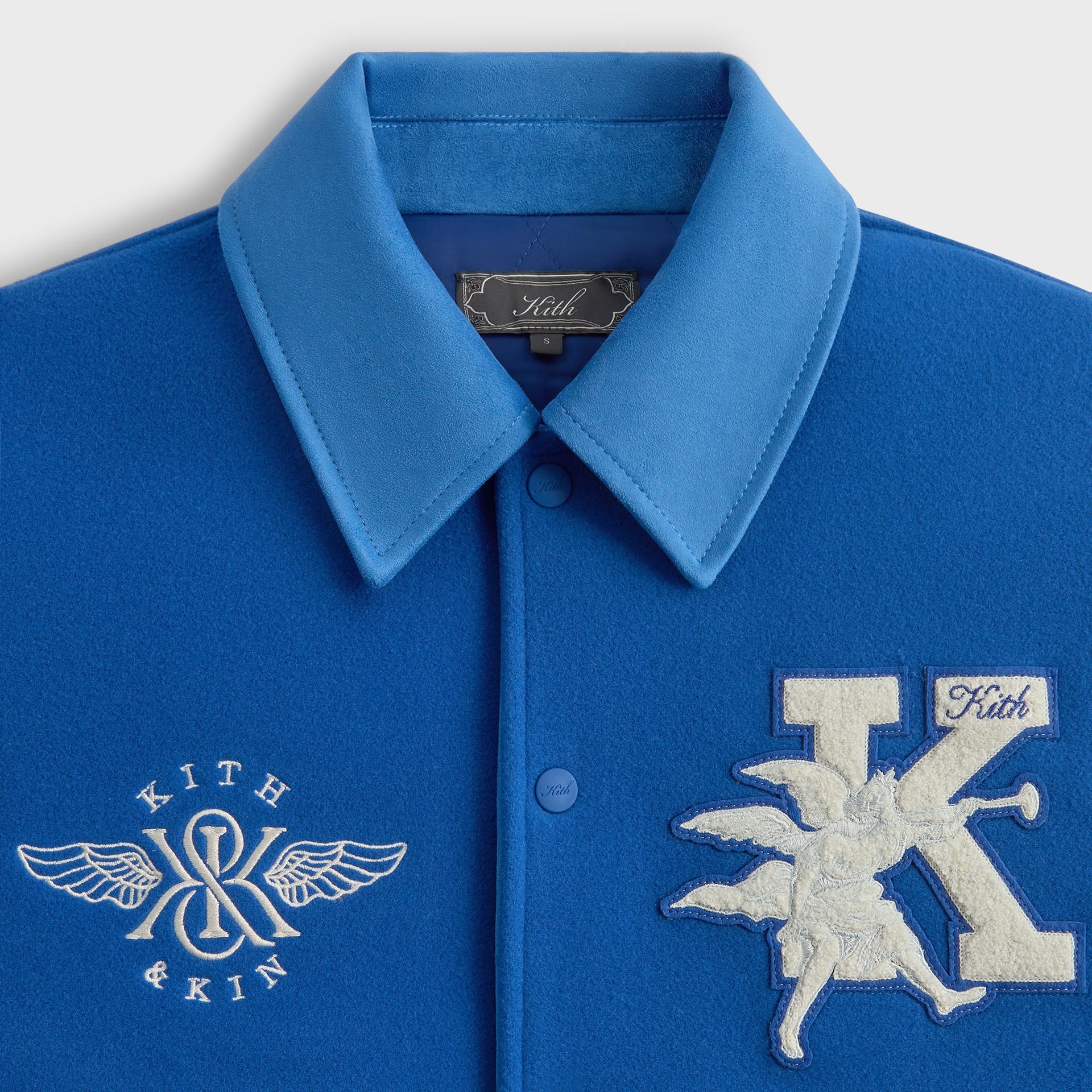 Kith Wool & Microsuede Varsity Jacket - Cyclone