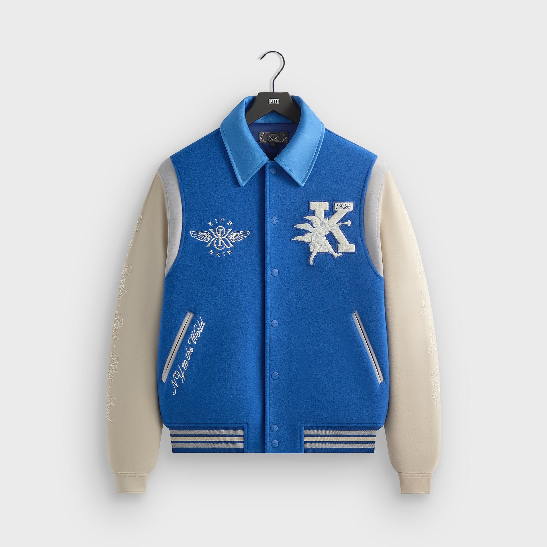 Kith Wool & Microsuede Varsity Jacket - Cyclone