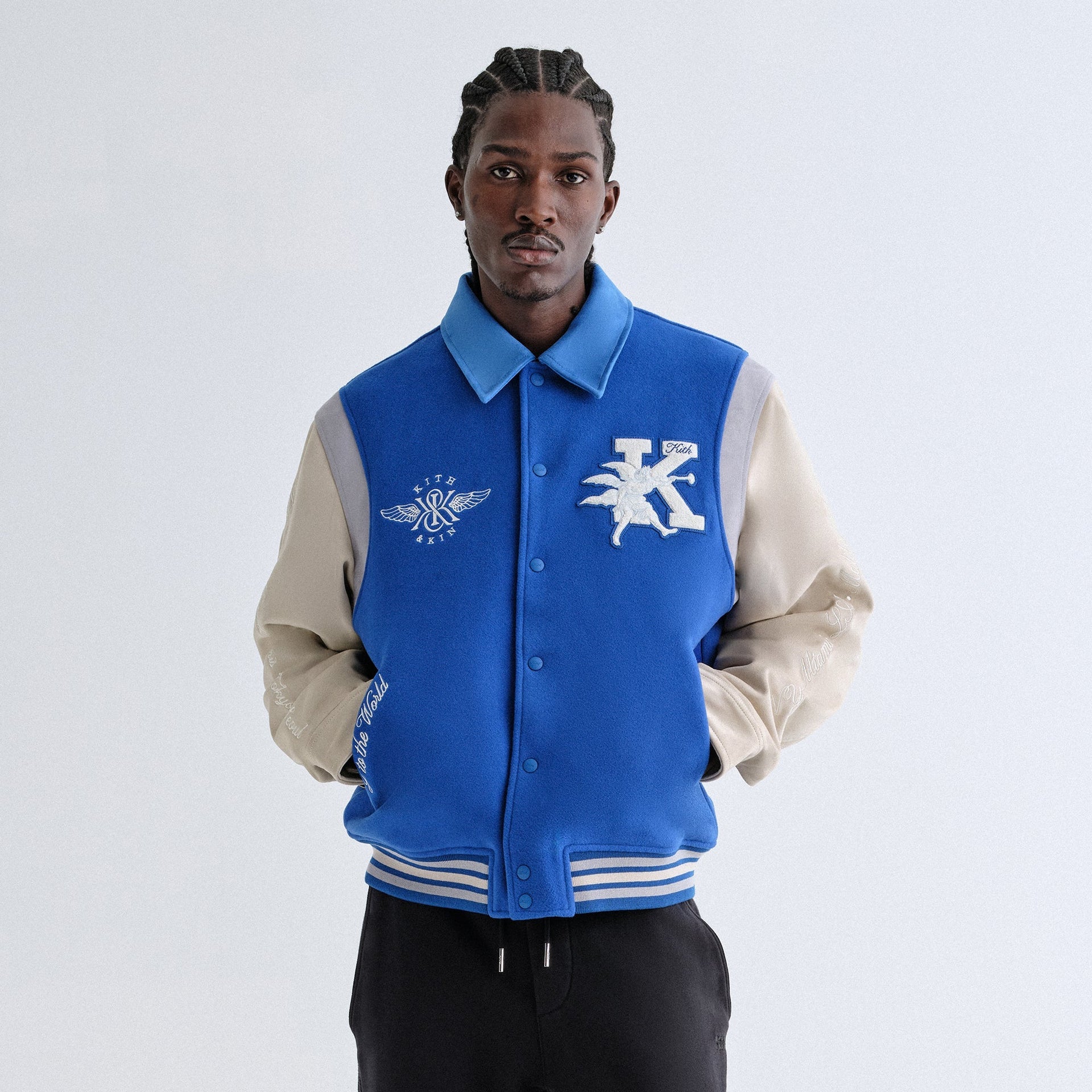 Kith Wool & Microsuede Varsity Jacket - Cyclone