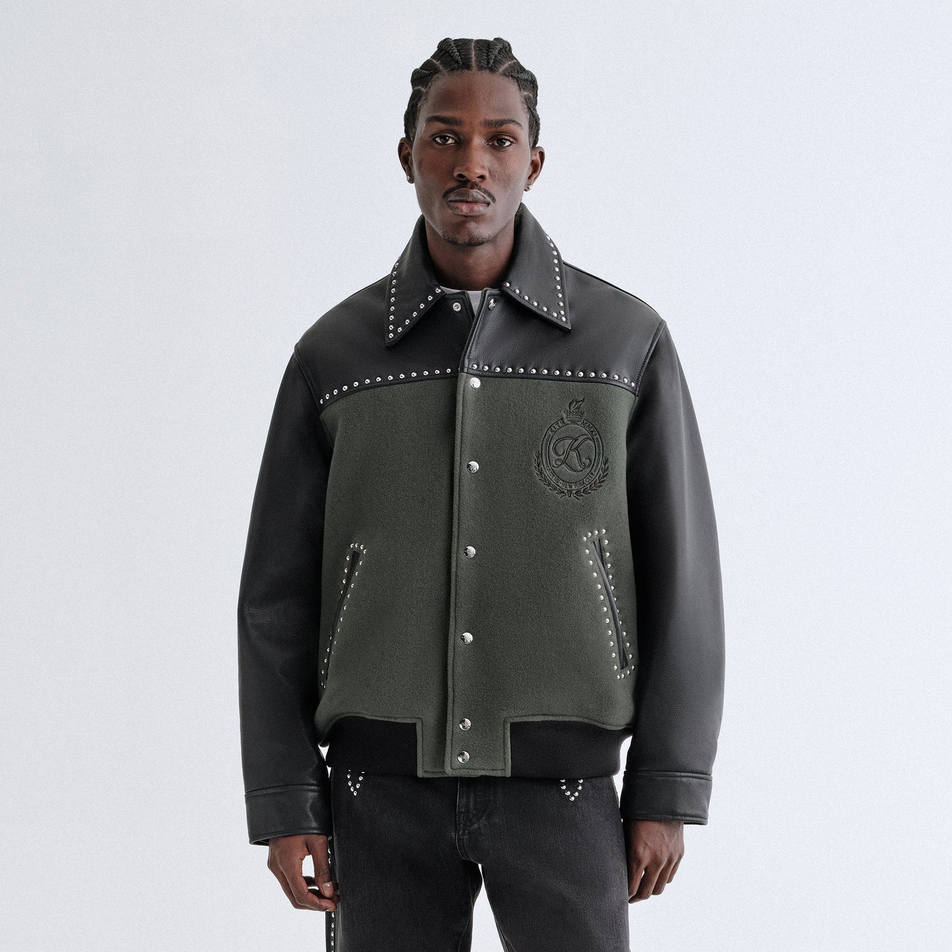 Kith Leather Combo Varsity Jacket - Machine