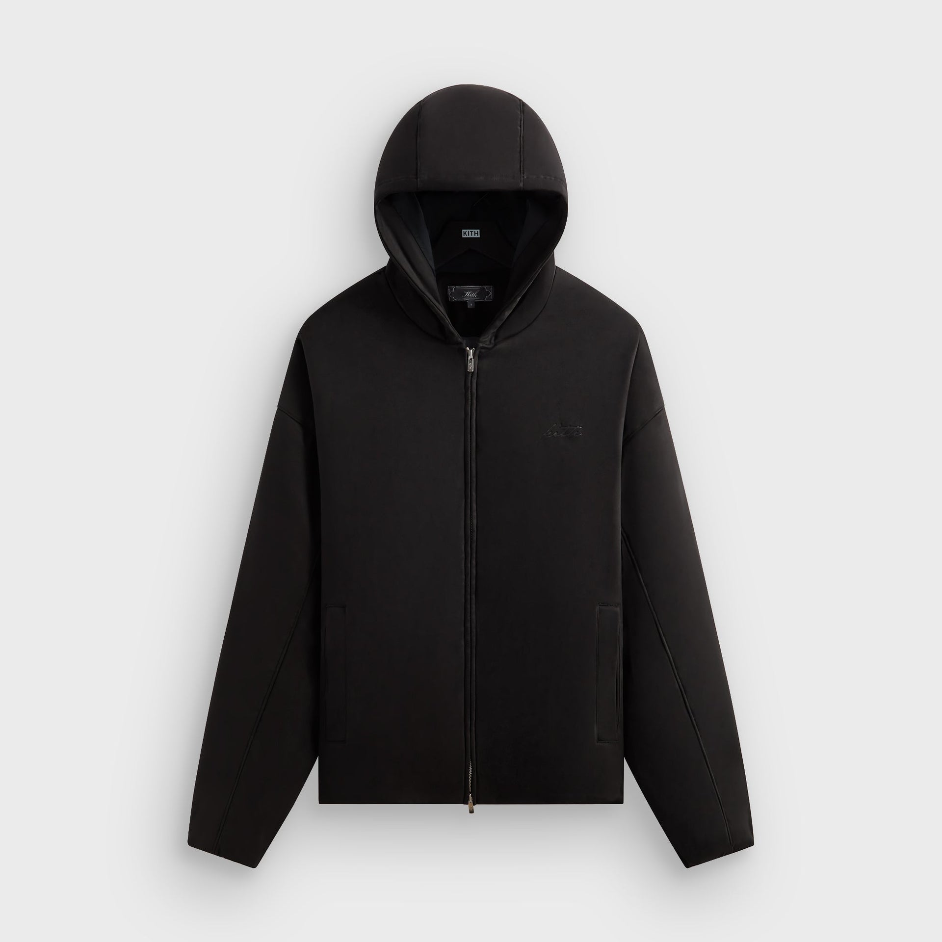 Kith Washed Microsuede Puffed Jaysen Hoodie - Black