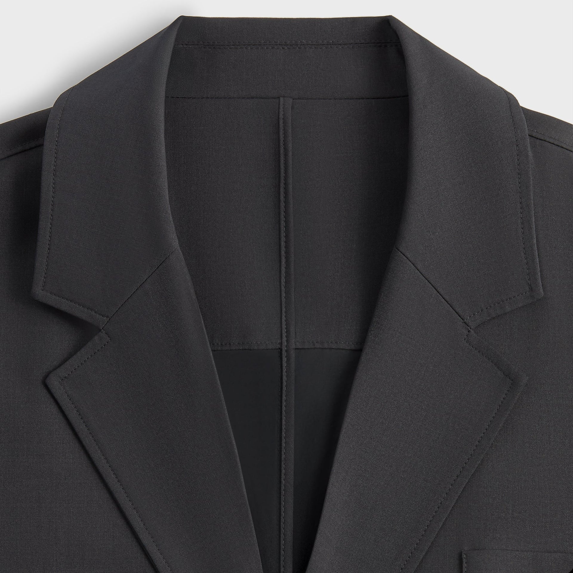 &Kin Tropical Wool Reversible Brant Blazer - Carbon