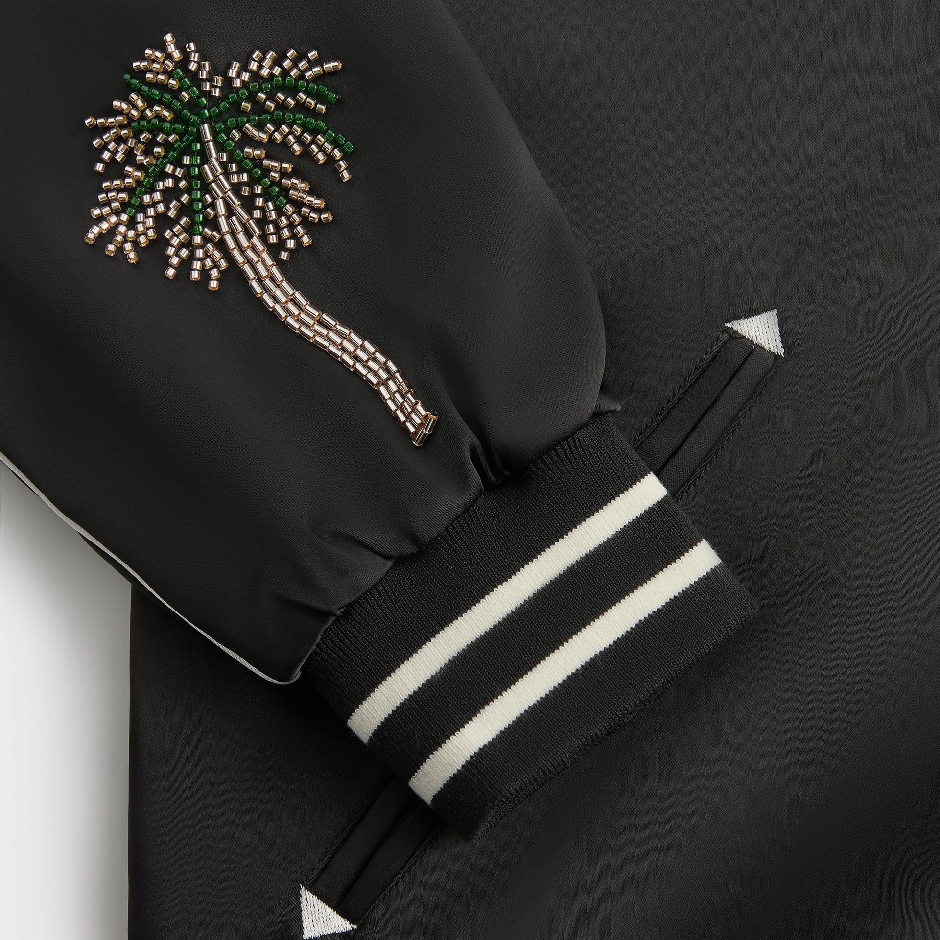 &Kin Vance Satin Bomber Jacket - Black