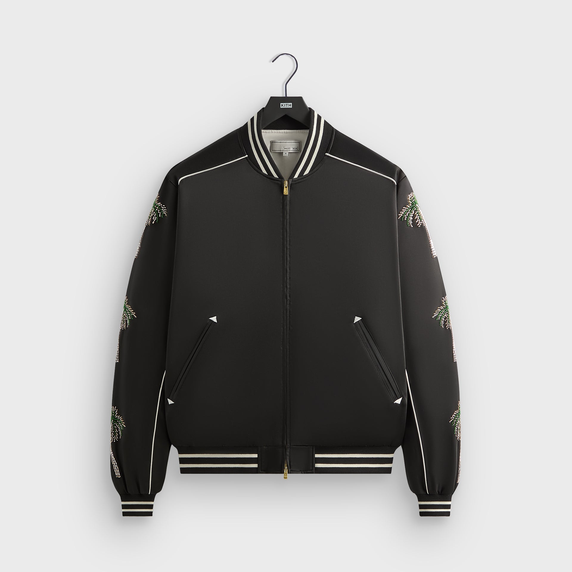&Kin Vance Satin Bomber Jacket - Black