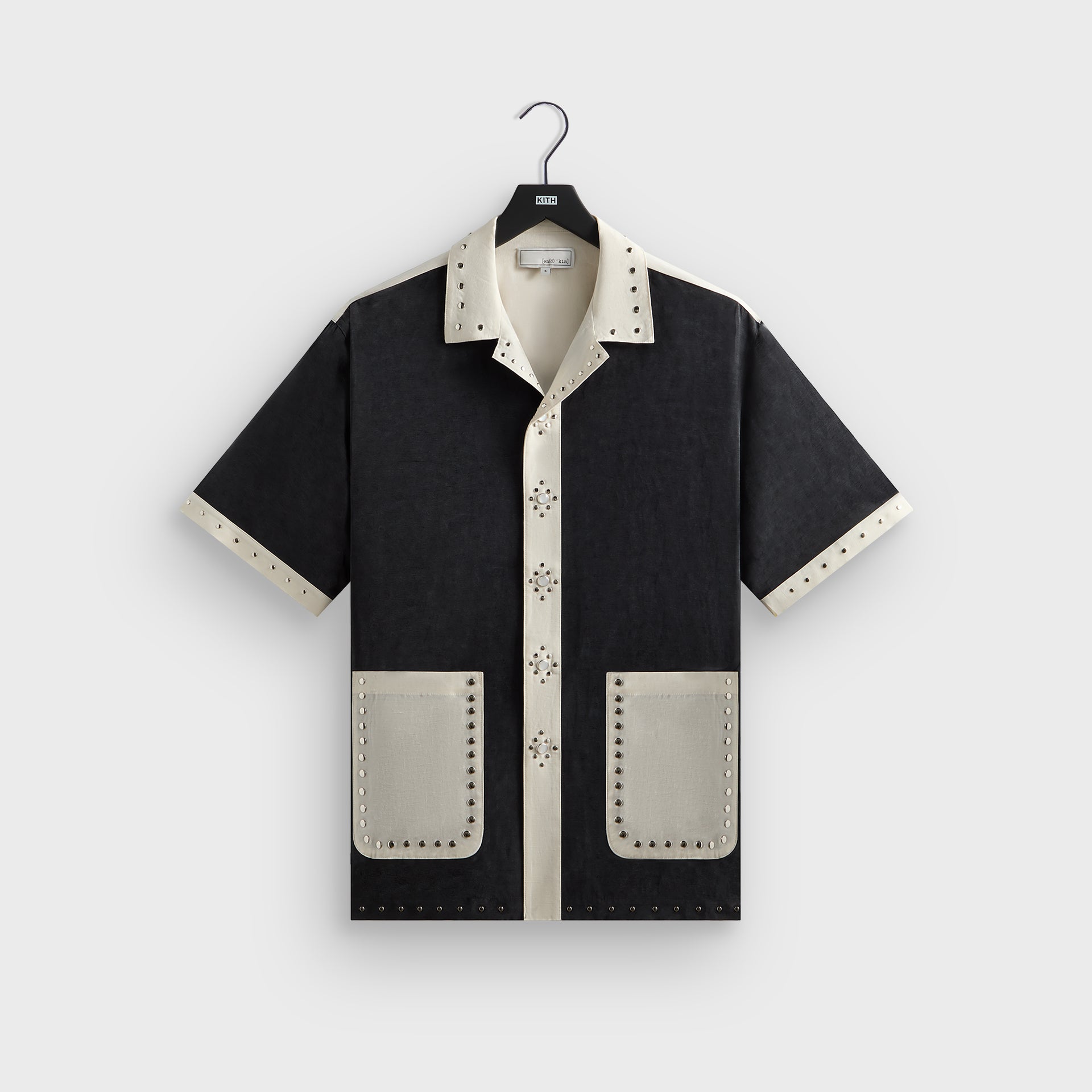 &Kin Sawyer Short Sleeve Camp Collar Shirt - Black