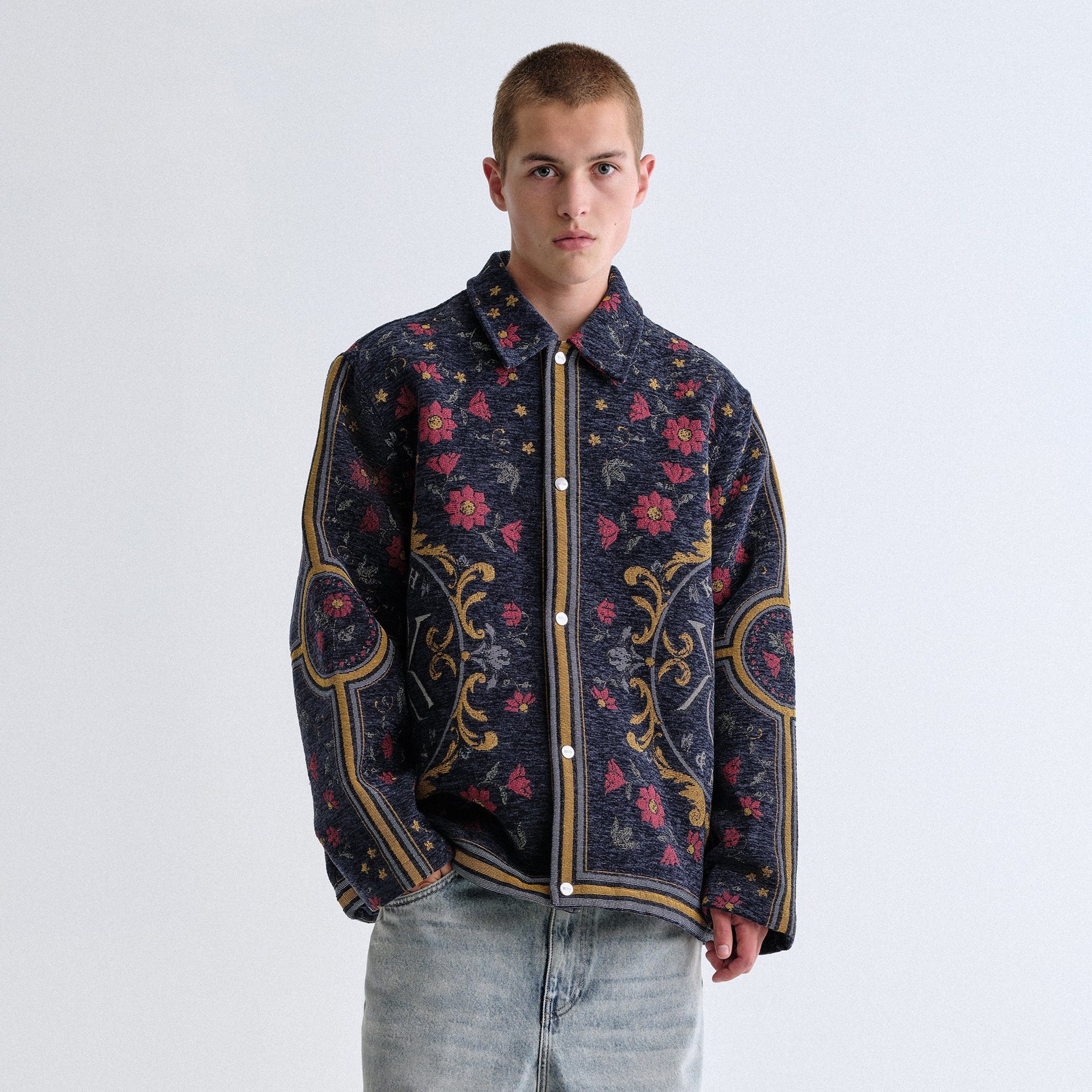 Kith Scarf Tapestry Coaches Jacket - Nocturnal