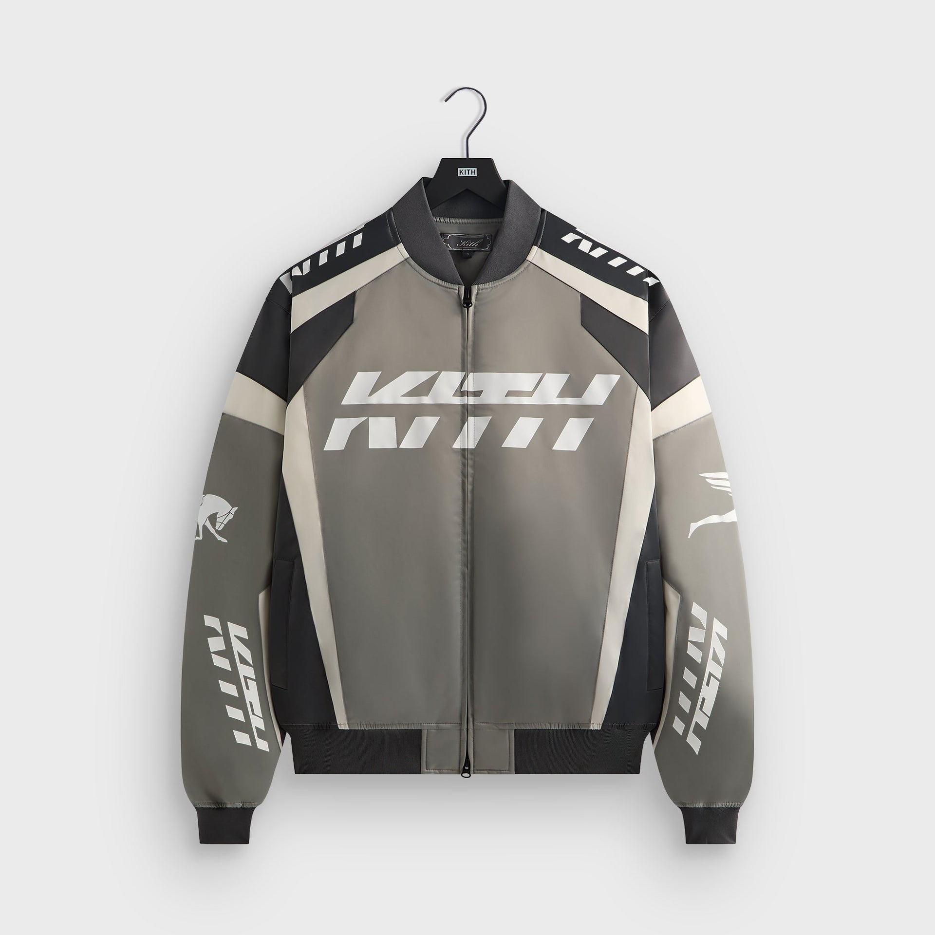 Kith Racing Nylon Bomber Jacket - Steel