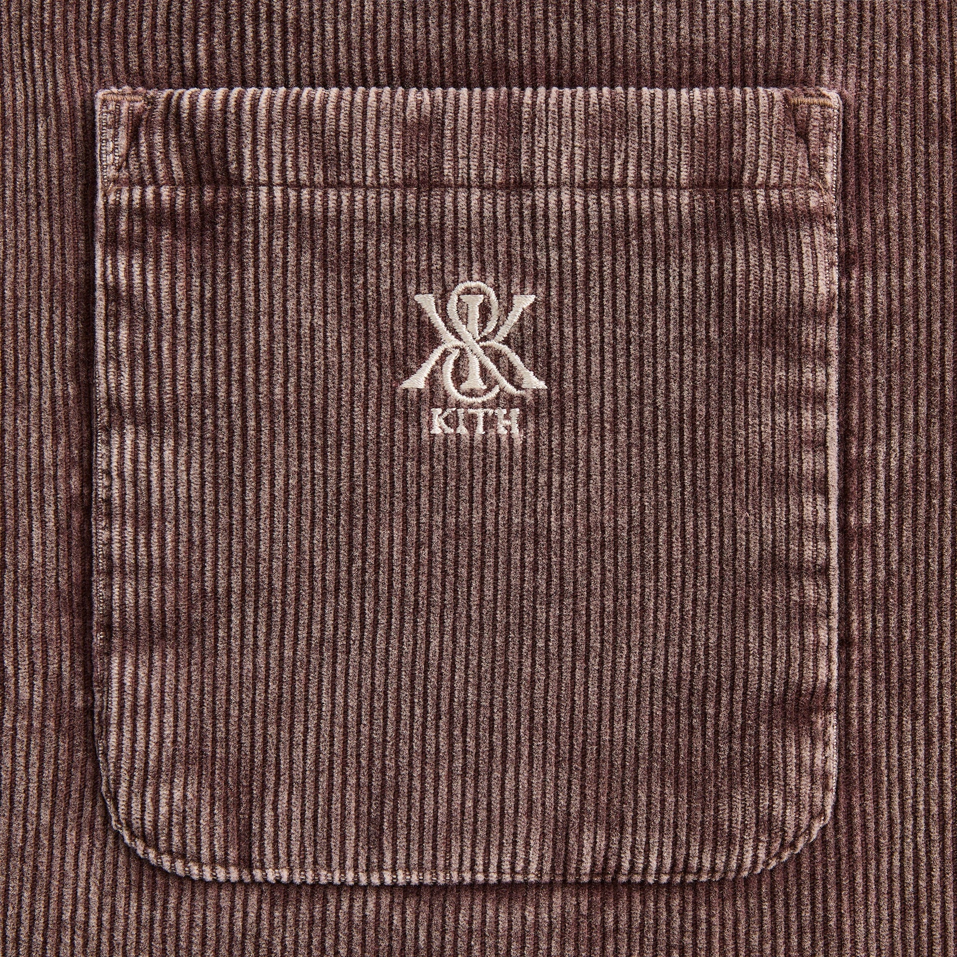 Kith Washed Corduroy Brixton Puffed Shirt Jacket - Saddle
