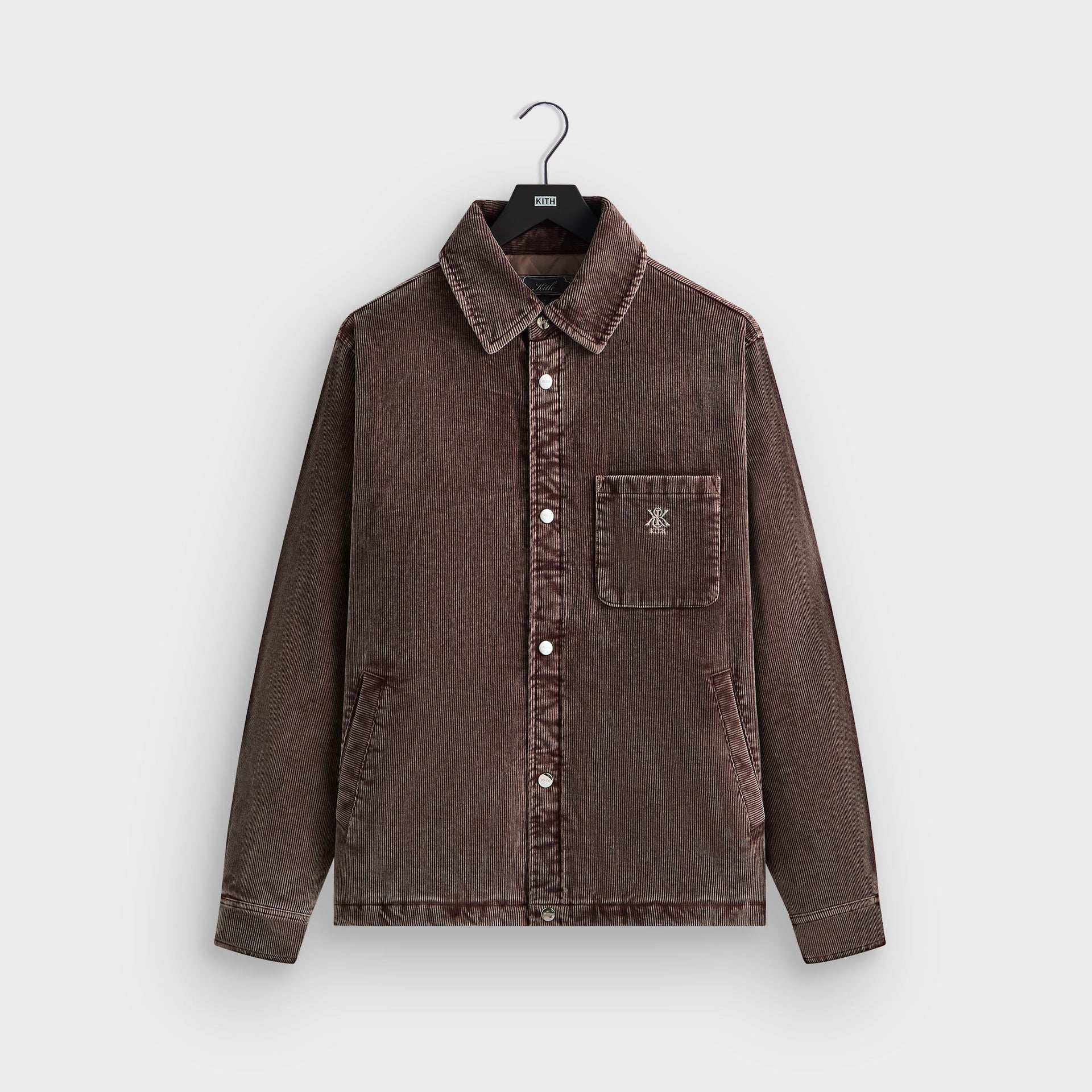 Kith Washed Corduroy Brixton Puffed Shirt Jacket - Saddle