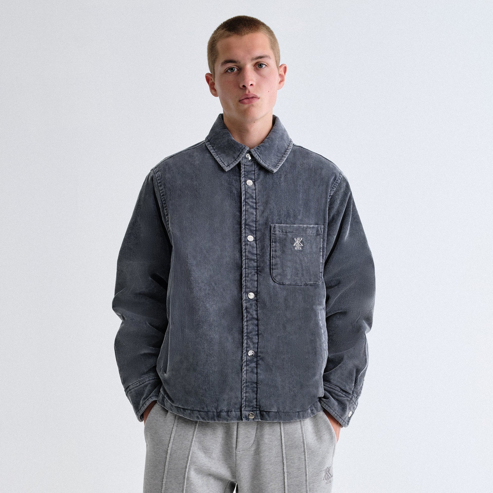Kith Washed Corduroy Brixton Puffed Shirt Jacket - Elevation