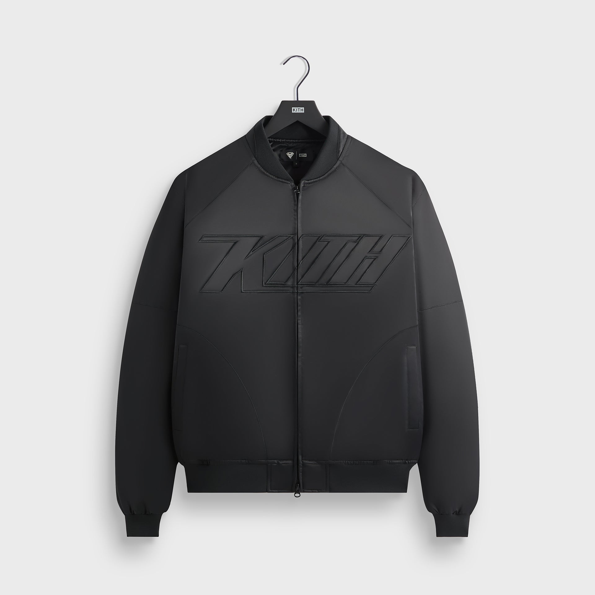 Superman | Kith Satin Bomber Jacket - Black